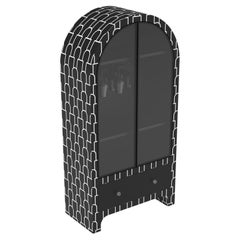 Meuble bar noir d'inspiration mush par Artisanal