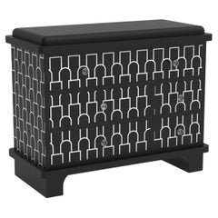 Commode noire d'inspiration champignon par Artisanal