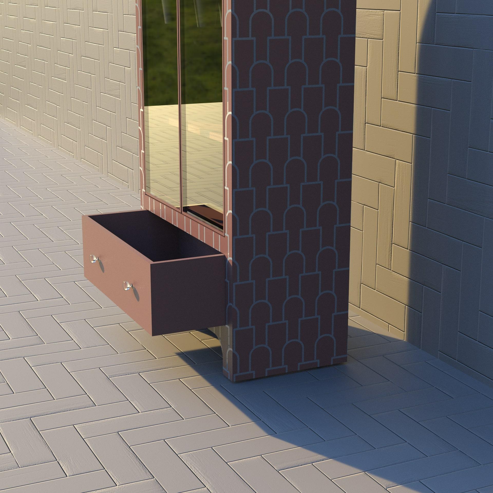 Contemporary Mush Inspired Pink Bar Cabinet by Artisanal For Sale
