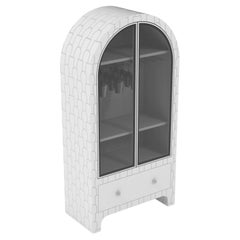 Meuble bar blanc d'inspiration champignon par Artisanal