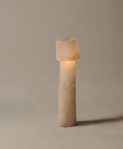 "Mush" Lamp Fibreglass Shade and Polished Stainless Steel Frame