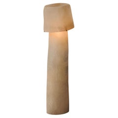 "Mush" Lamp Fibreglass Shade and Polished Stainless Steel Frame