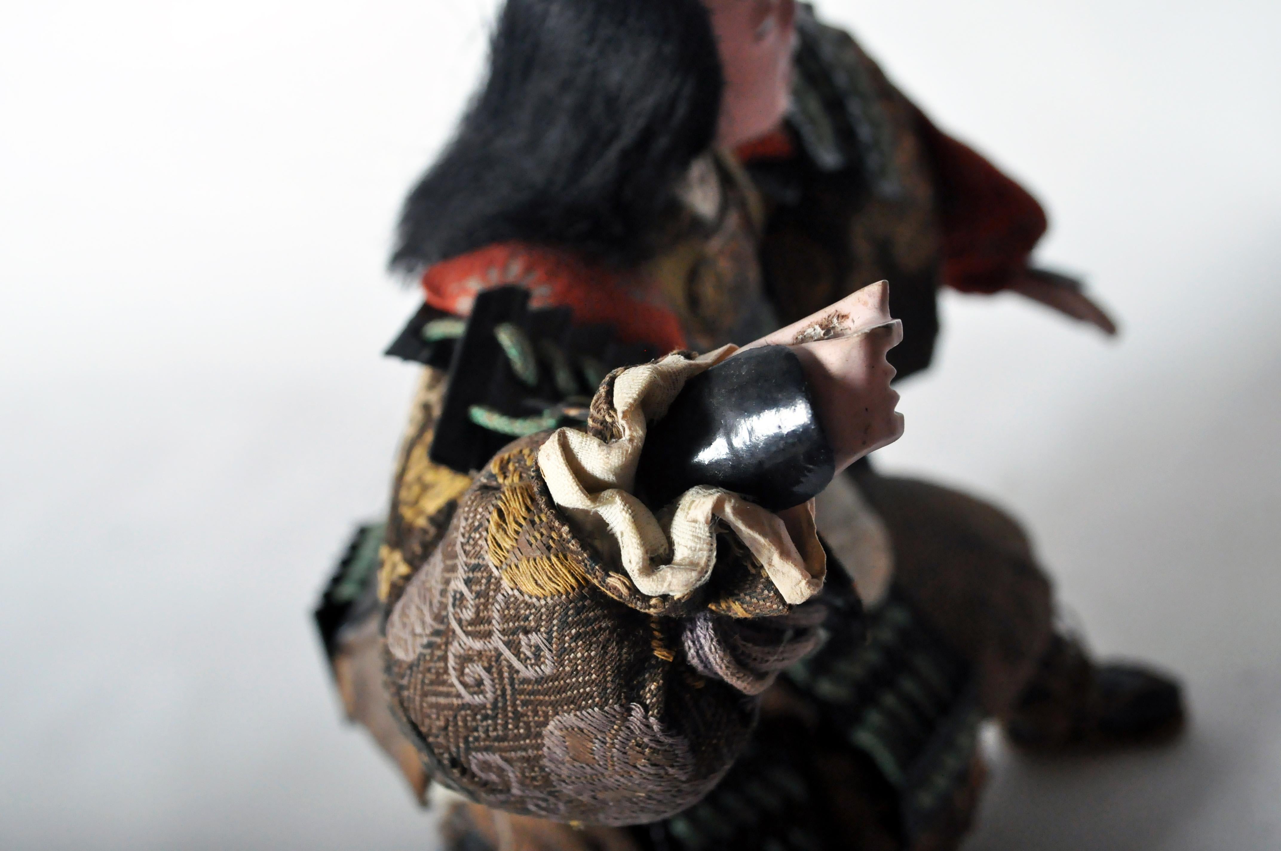 Musha Samurai Warrior Figure, circa 1850 6