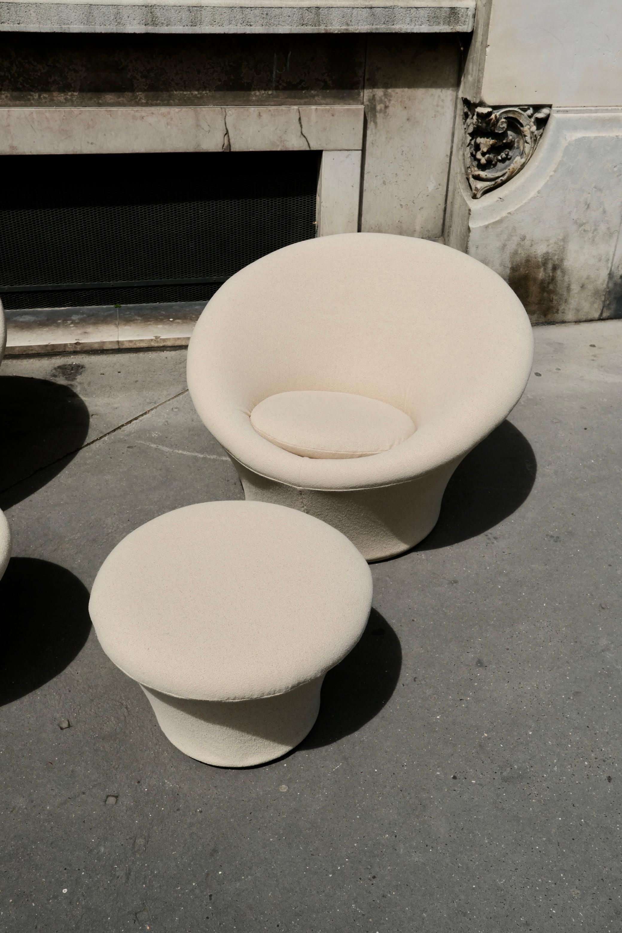 Mid-Century moderno Poltrona e pouf a fungo di Pierre Paulin per Artifact, 1960 in vendita