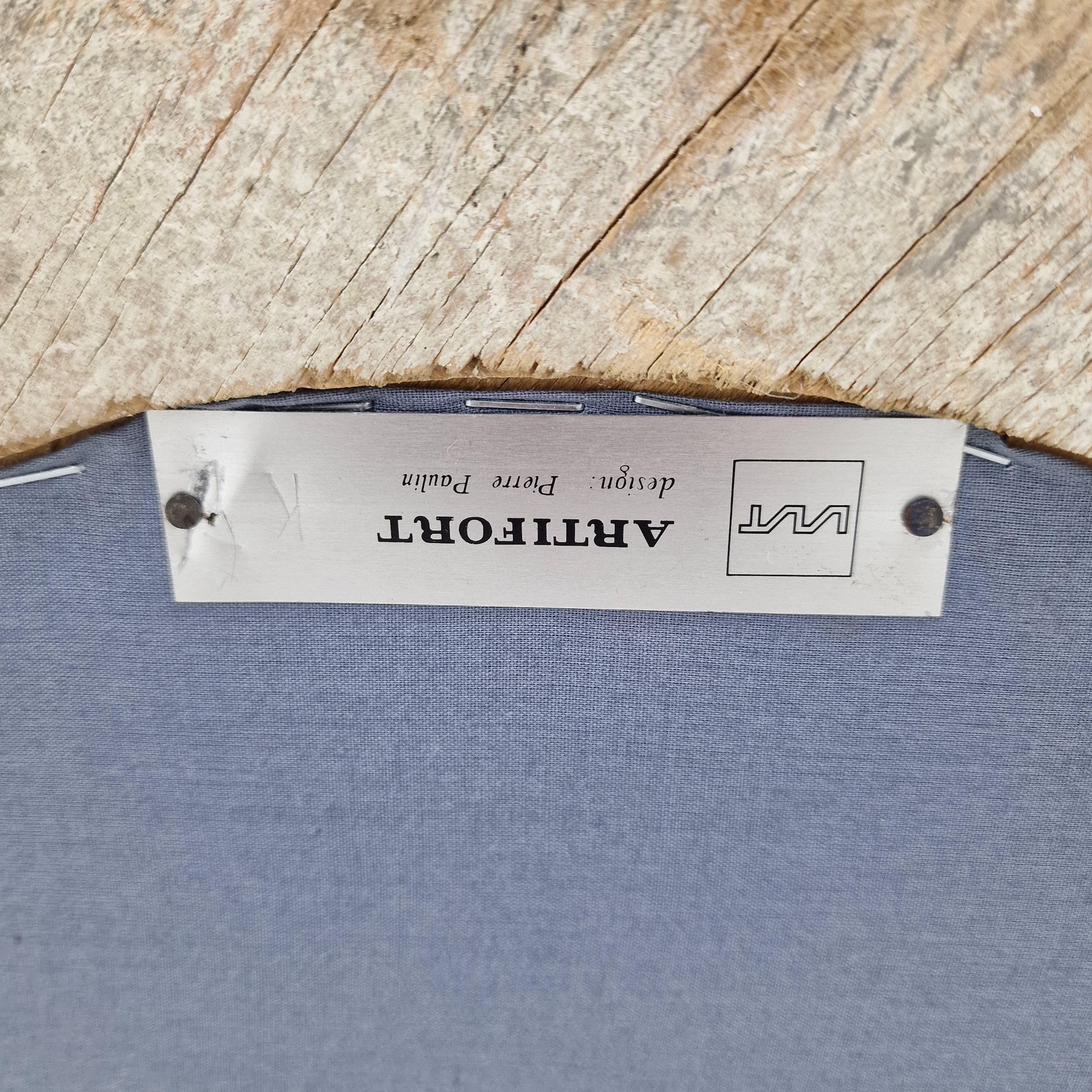 Sillón y otomana seta de Pierre Paulin para Artifort, años 60 en venta 6