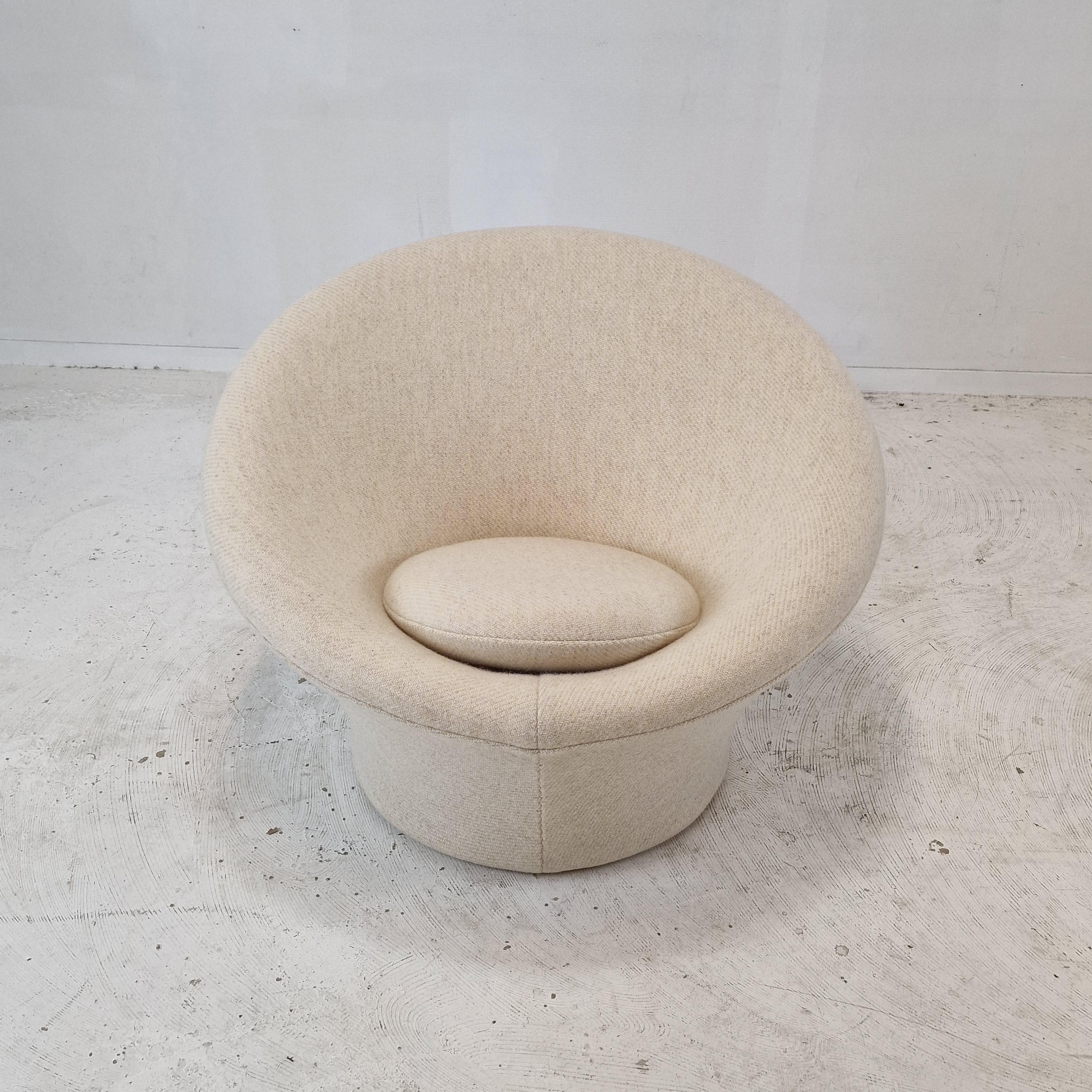 Sessel und Ottomane mit Pilzmotiv von Pierre Paulin für Artifort, 1960er Jahre (Stoff) im Angebot