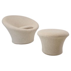 Retro Mushroom Armchair and Ottoman by Pierre Paulin for Artifort, 1960's