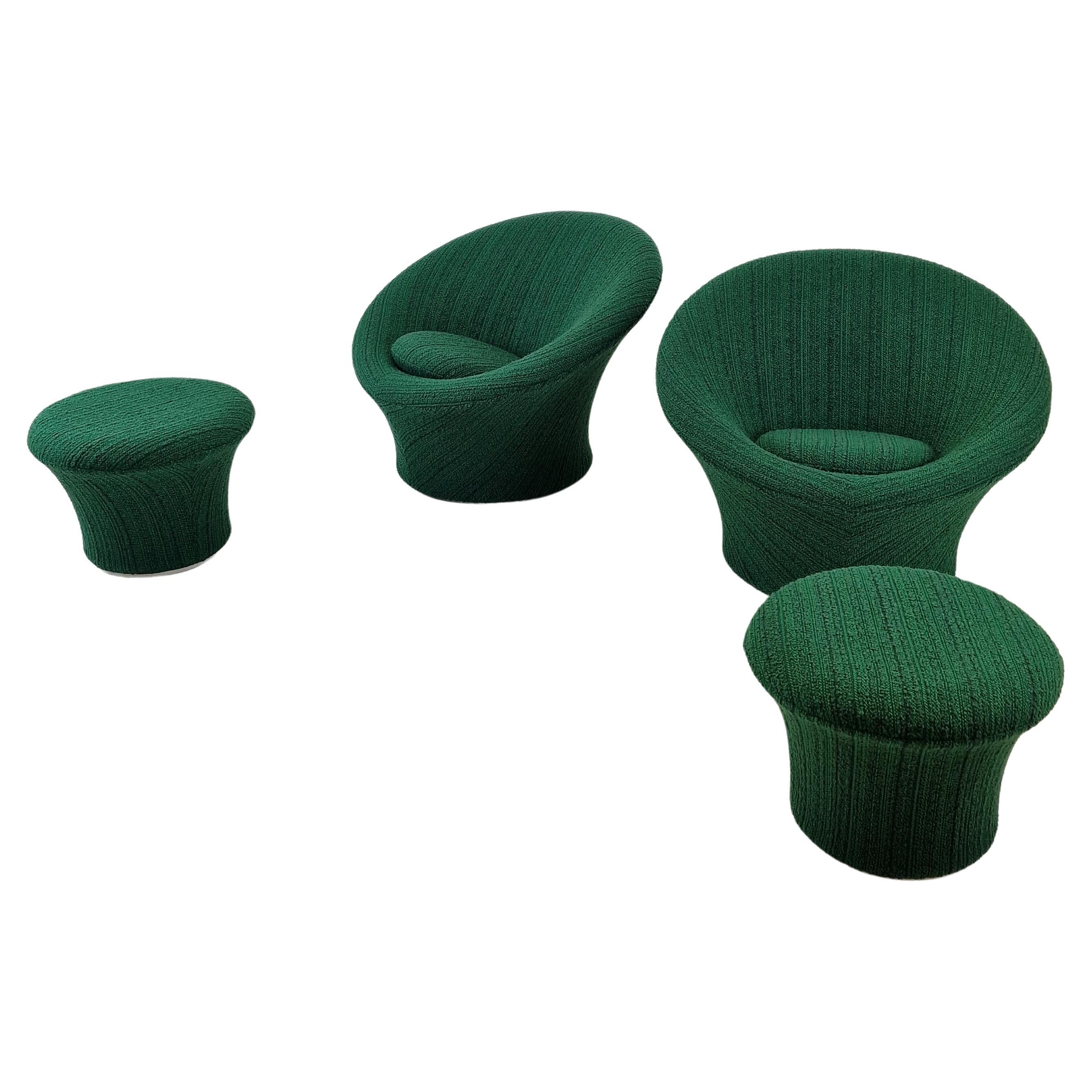 Mushroom Armchair and Ottoman by Pierre Paulin for Artifort, 1960's For Sale
