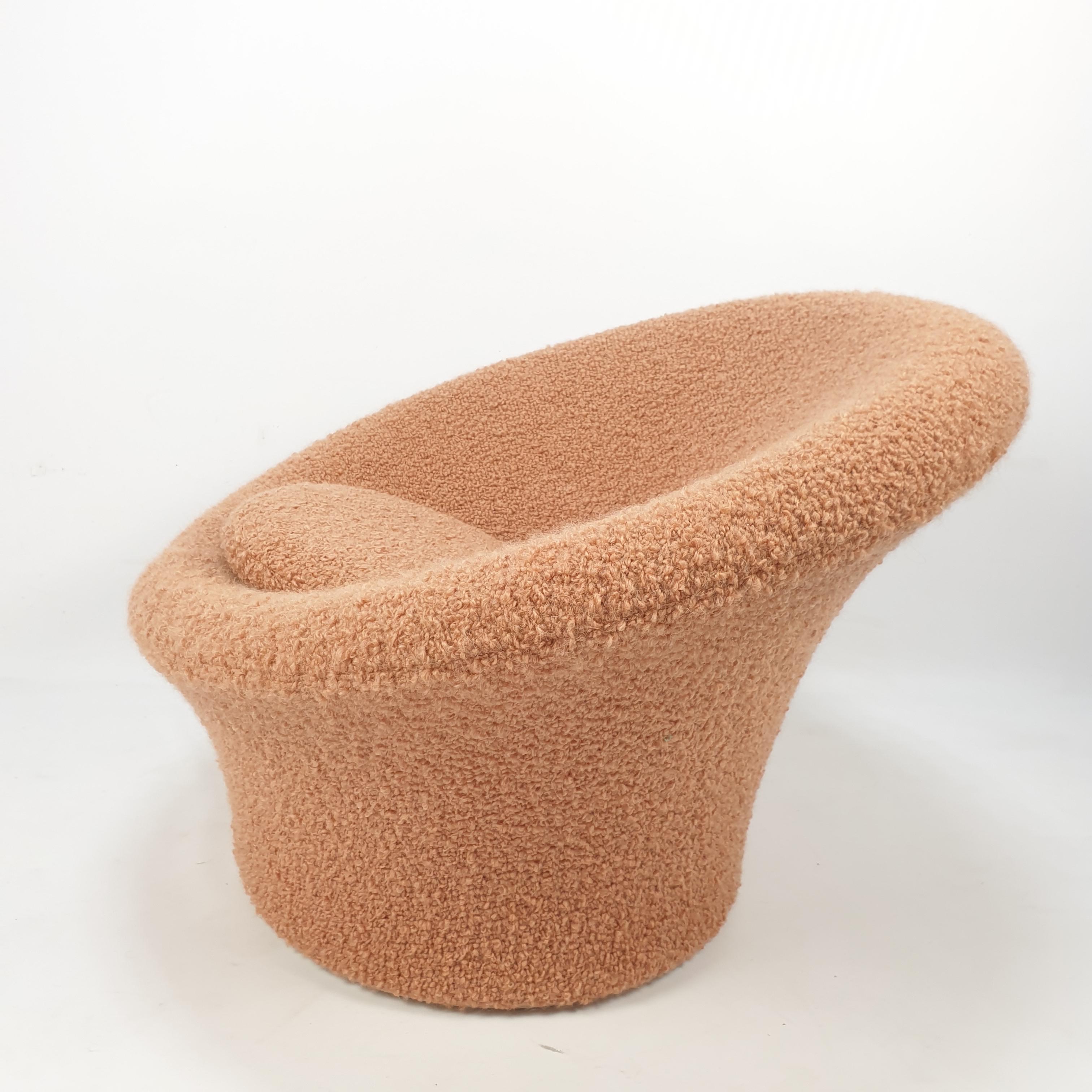 Woven Mushroom Armchair and Ottoman Set by Pierre Paulin for Artifort, 1960s