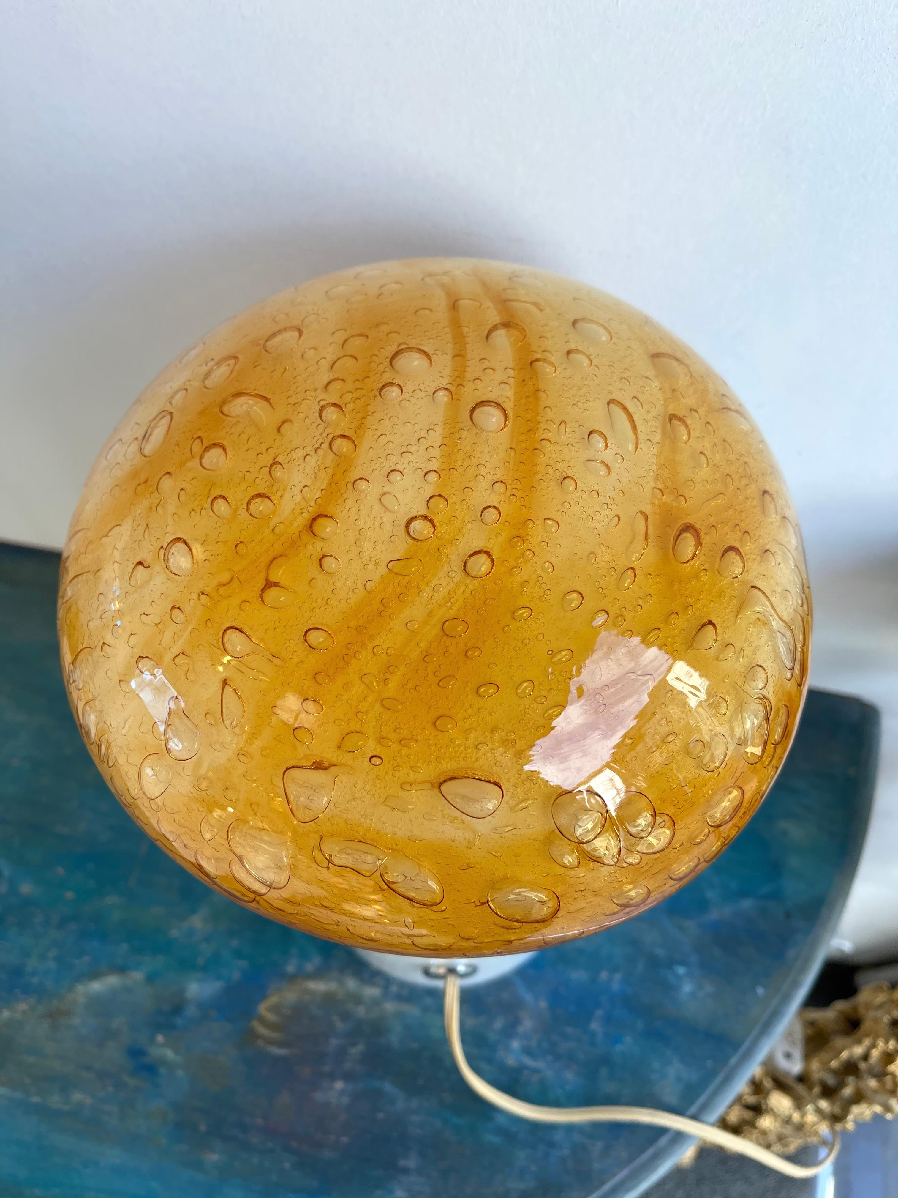 Lampe aus Muranoglas mit Pilzblasen, Italien, 1970er Jahre im Angebot 5