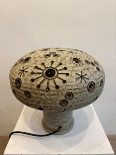 Mushroom Ceramic Lamp by Hannie Mein, 1970s, Netherlands