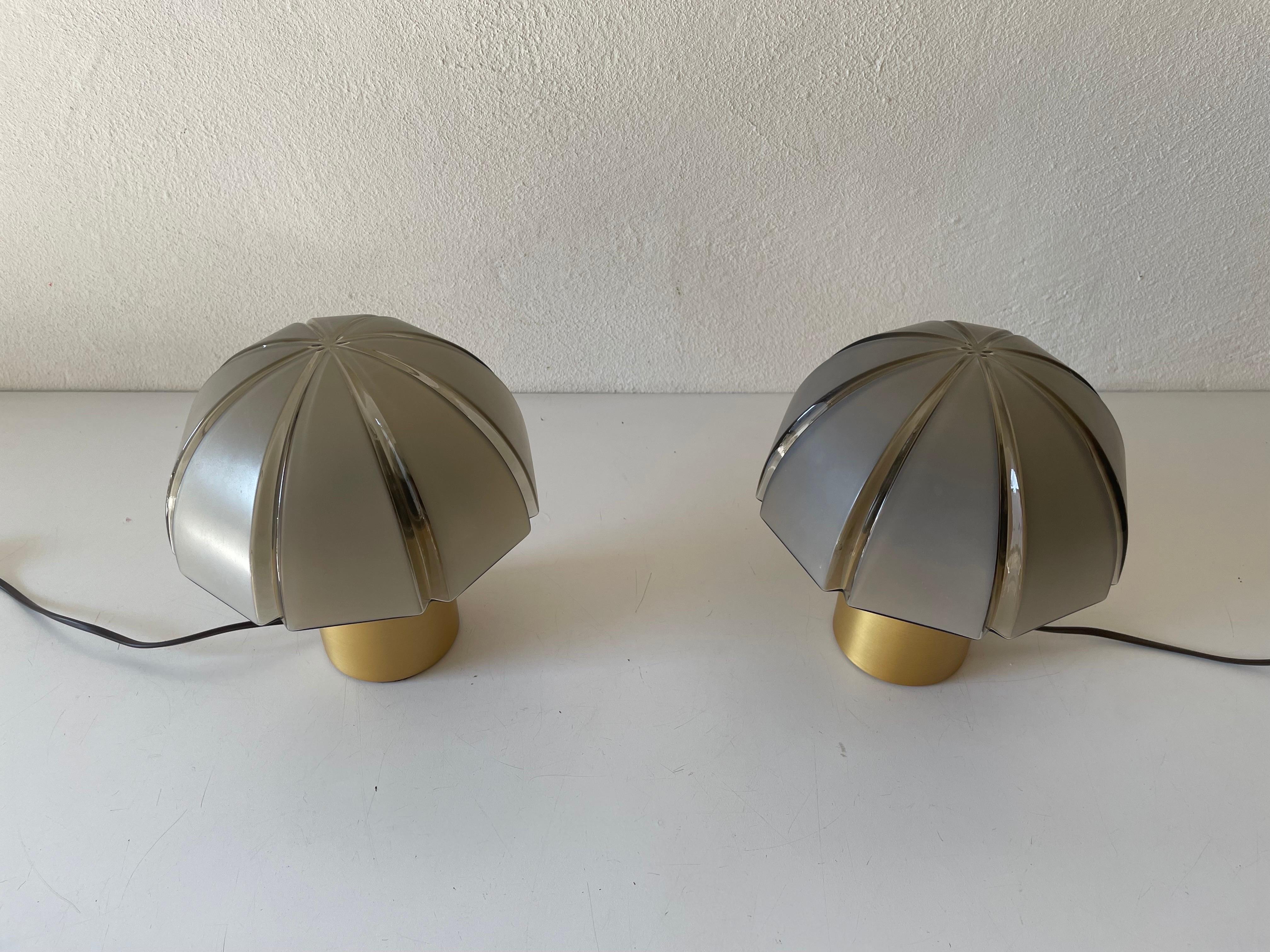 Allemand Paire de lampes de table rares Mushroom Design de Peill & Putzler, Allemagne, années 1960 en vente