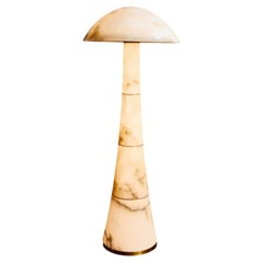 "Mushroom" floor lamp in alabaster by Studio Glustin