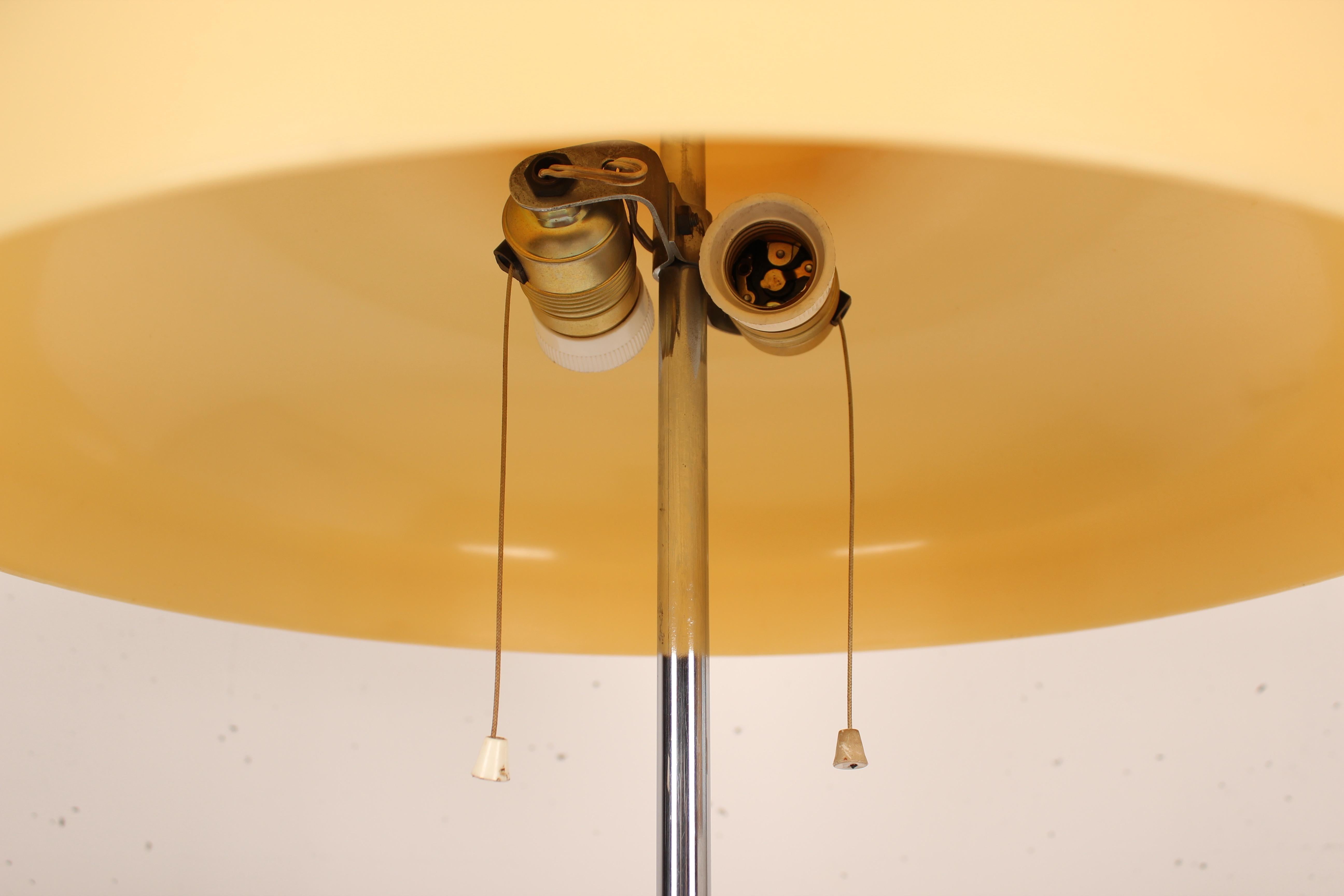 Mid-20th Century Mushroom Floor Lamp with Tulip Base Designed by A. Blanc for Tramo, Spain 1968 For Sale
