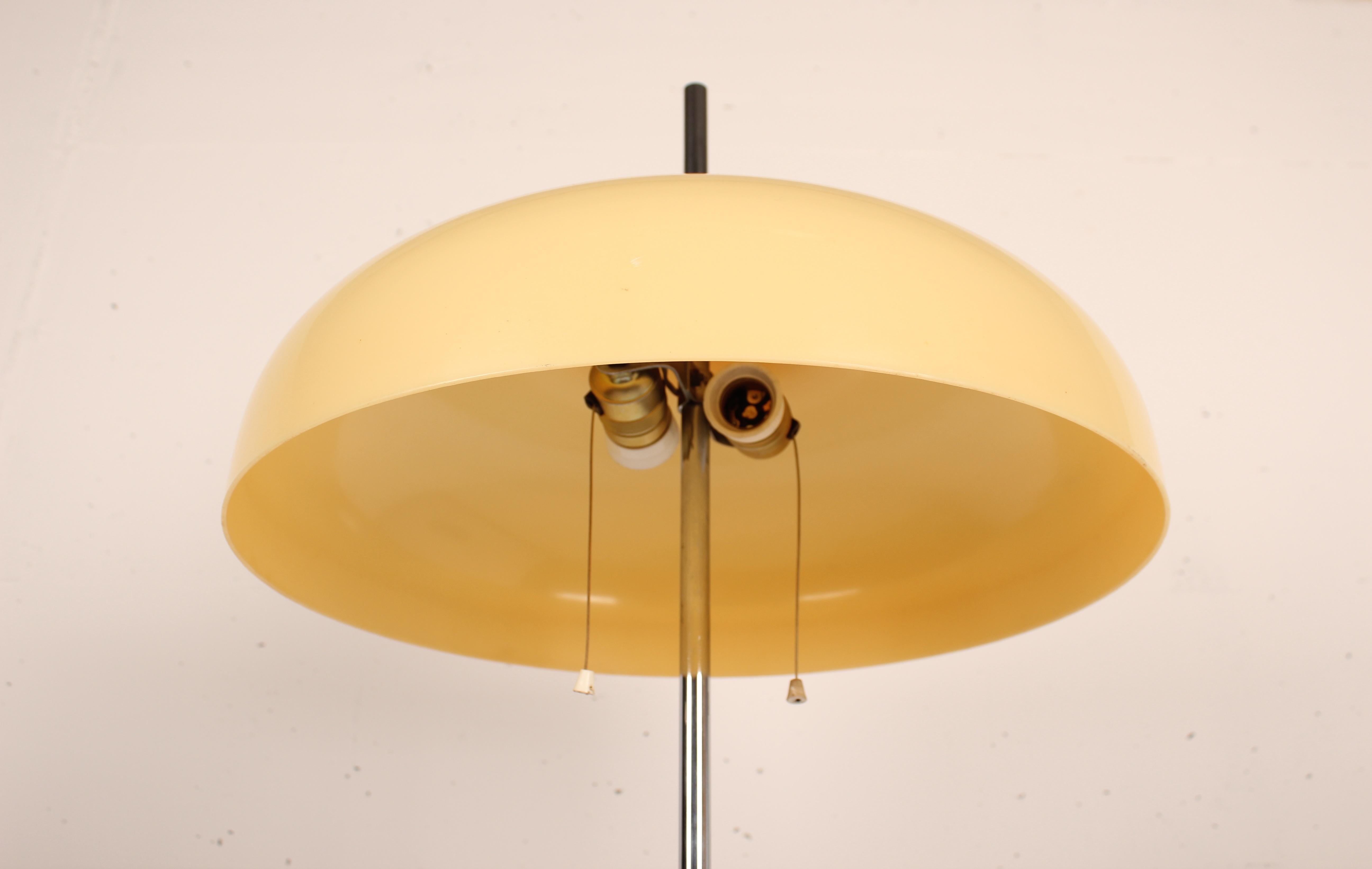 Metal Mushroom Floor Lamp with Tulip Base Designed by A. Blanc for Tramo, Spain 1968 For Sale
