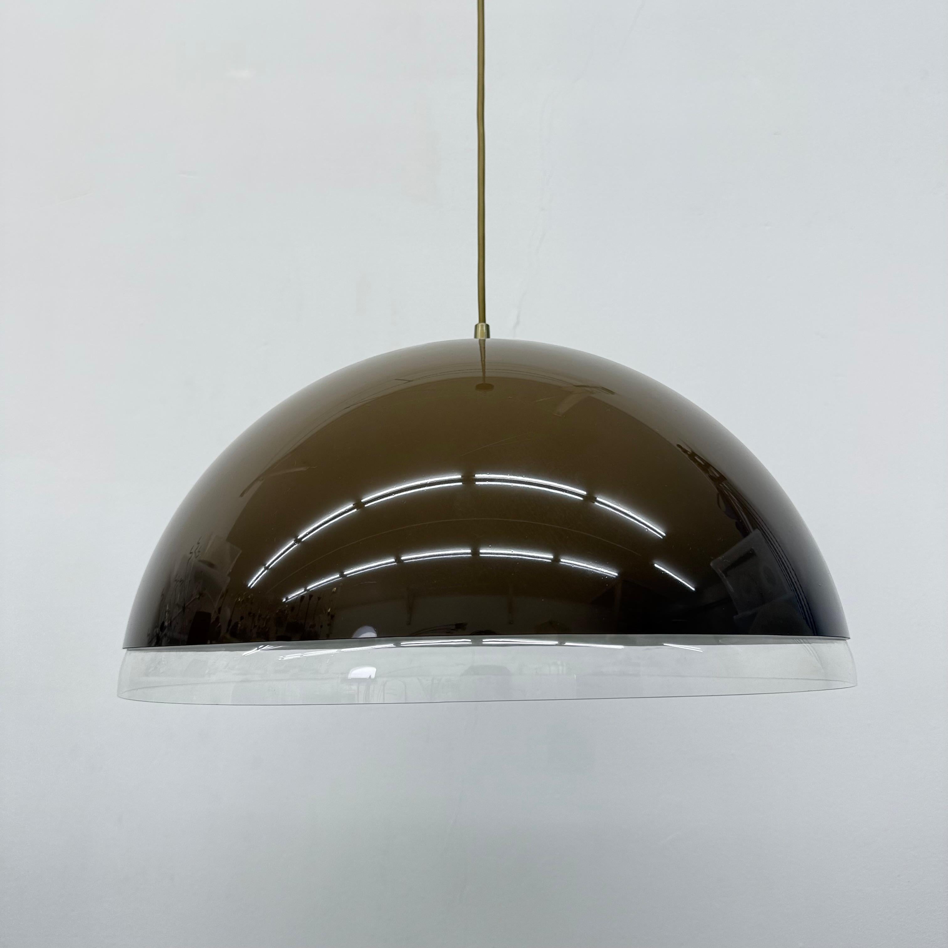 Mushroom hanging lamp brown , 1970s en venta 6