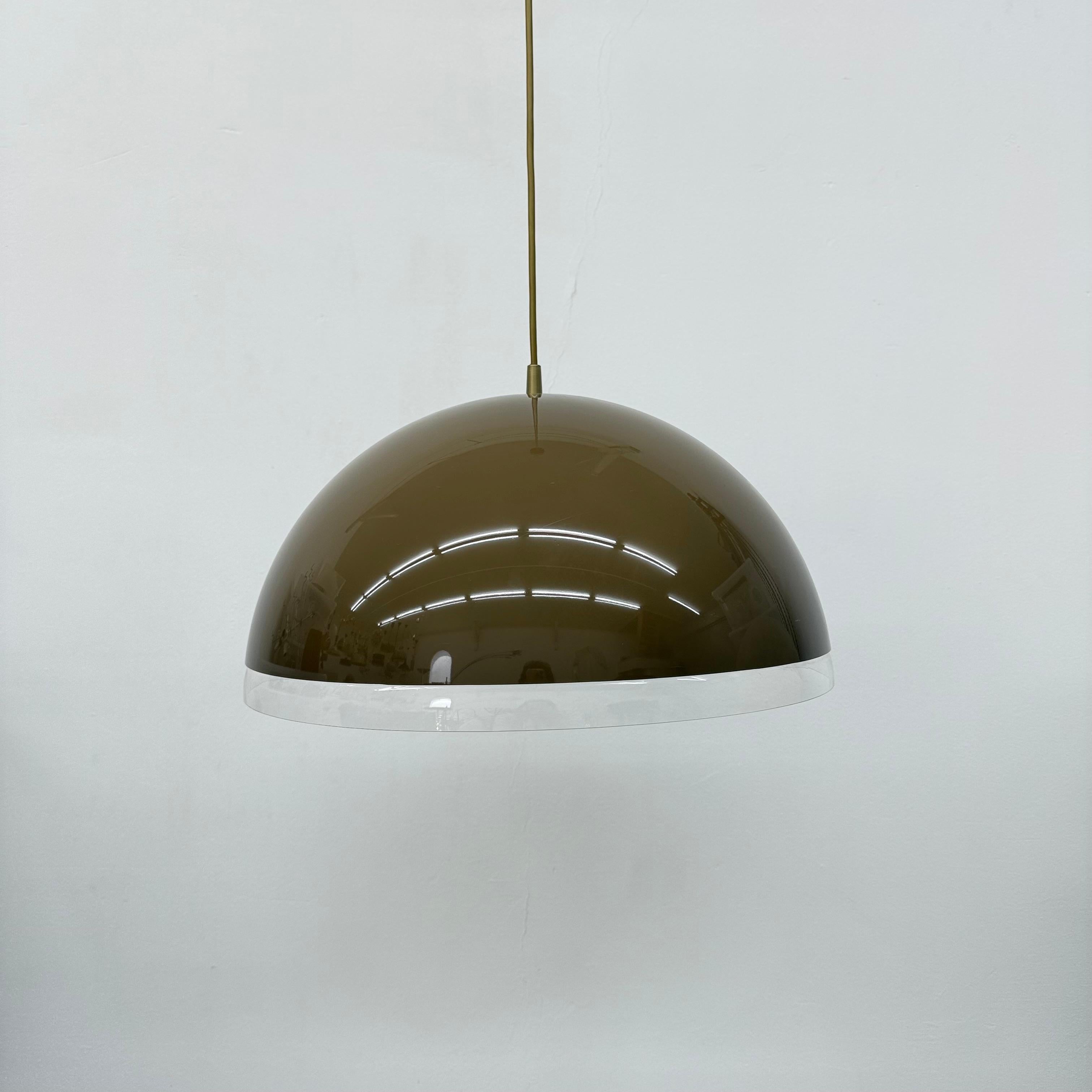 Mushroom hanging lamp brown , 1970s en venta 8