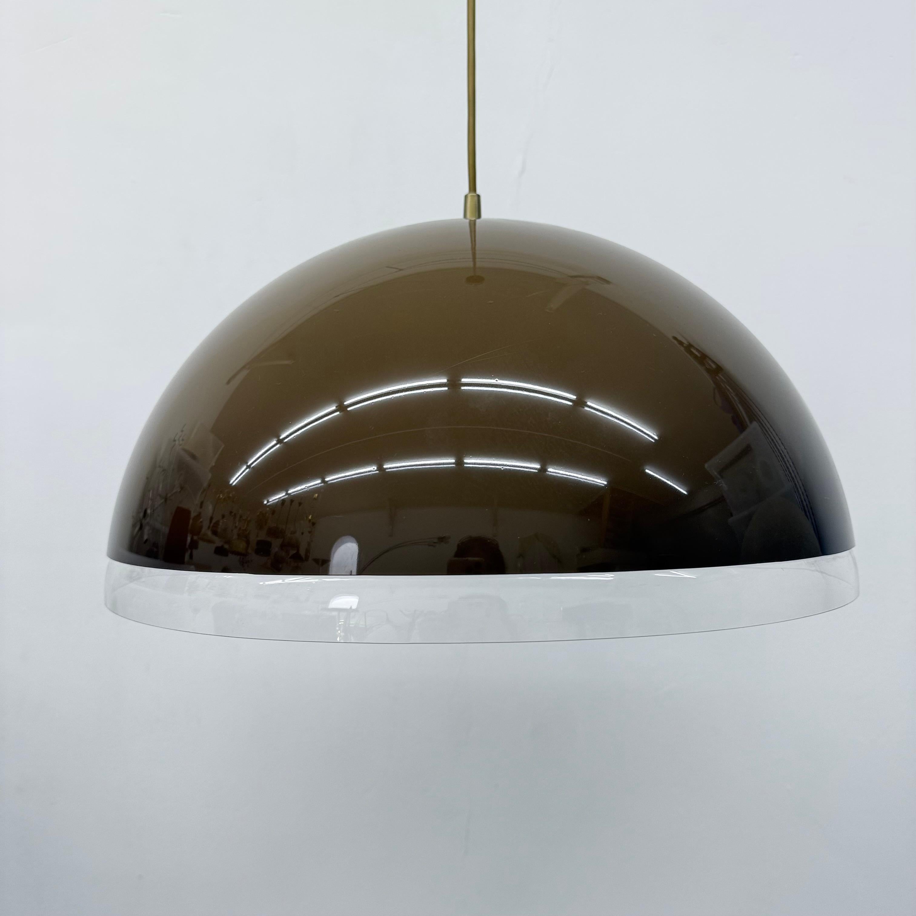 Mushroom hanging lamp brown , 1970s en venta 9