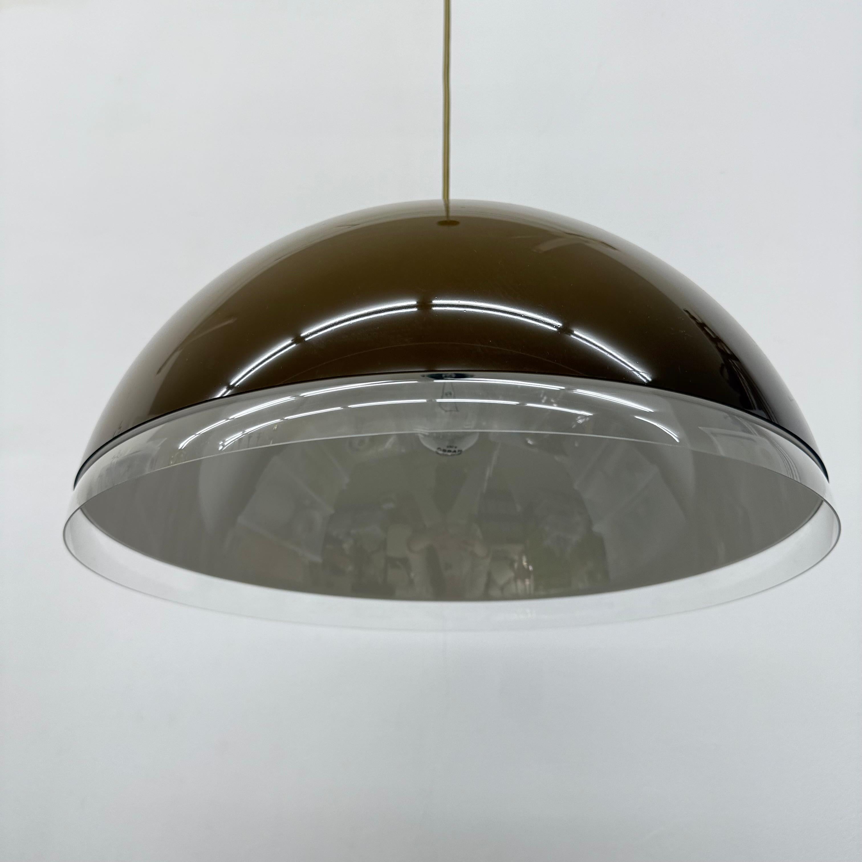Mushroom hanging lamp brown , 1970s en venta 10