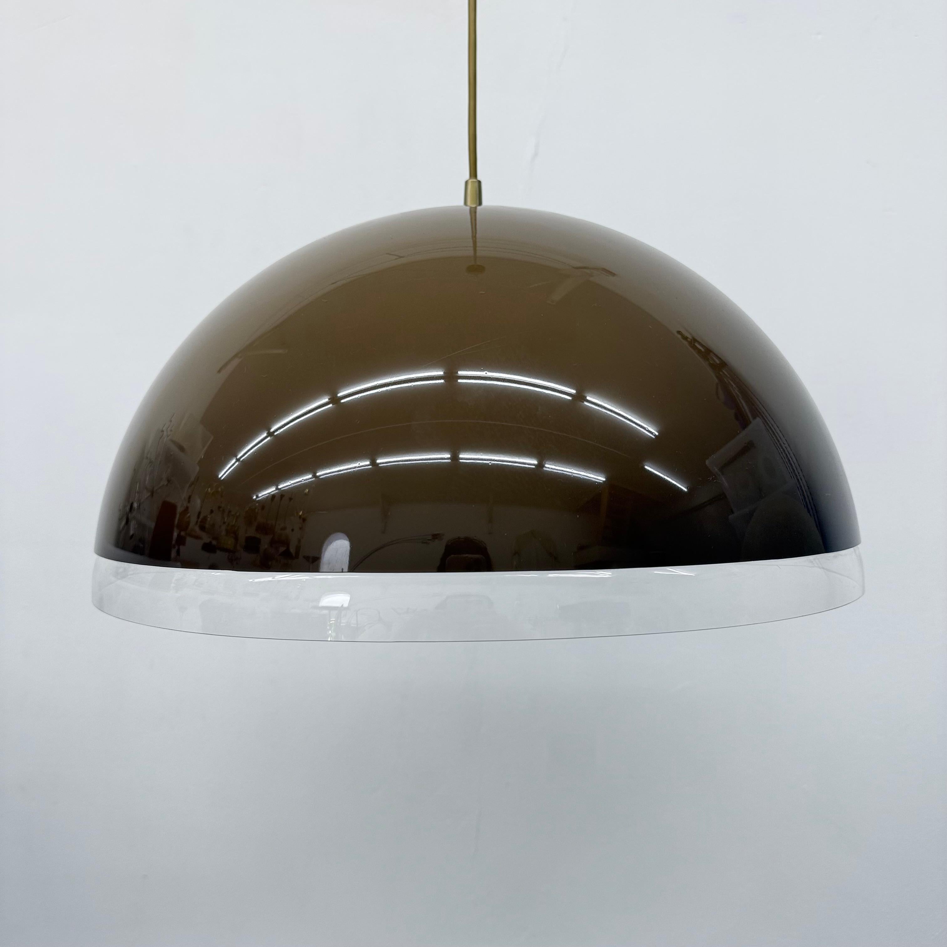 Mushroom hanging lamp brown , 1970s en venta 11