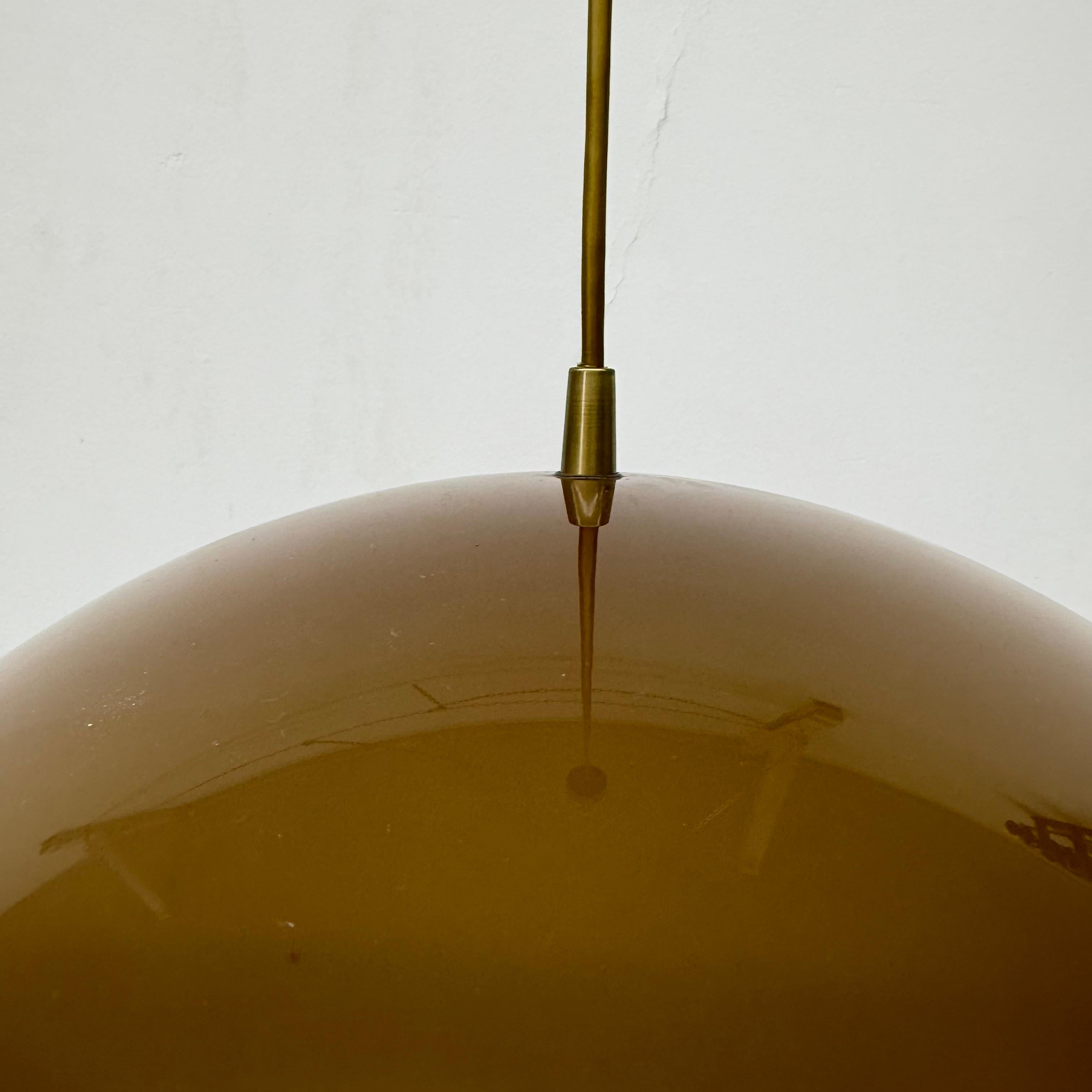 Mushroom hanging lamp brown , 1970s en venta 12