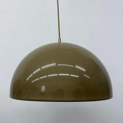 Mushroom hanging lamp brown , 1970s