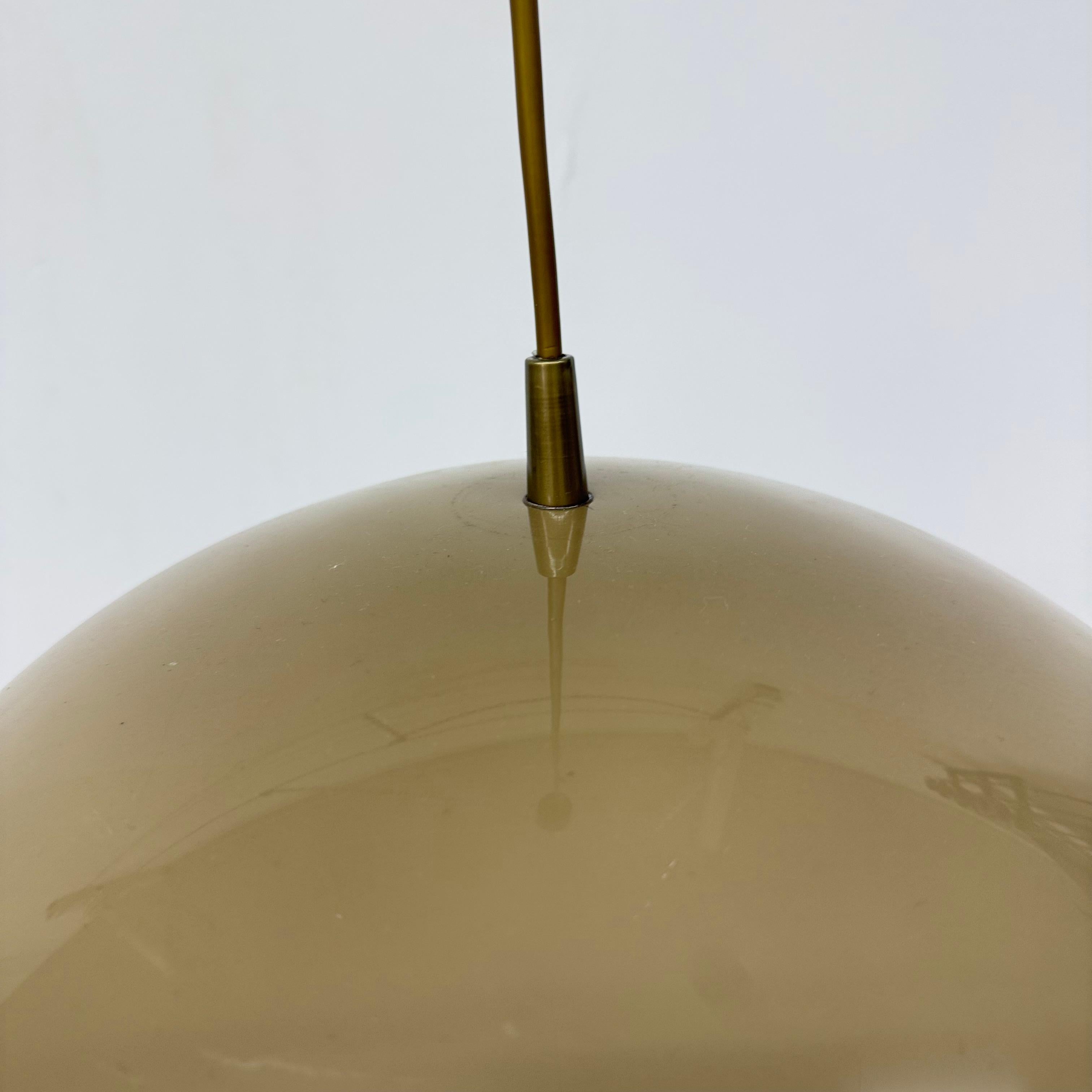 Mushroom hanging lamp brown , 1970s en vente 3