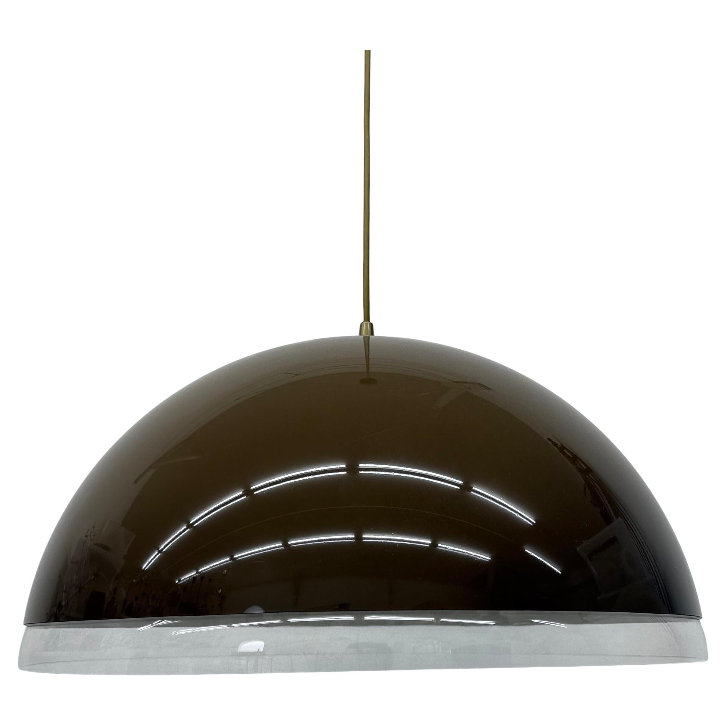 Mushroom hanging lamp brown , 1970s