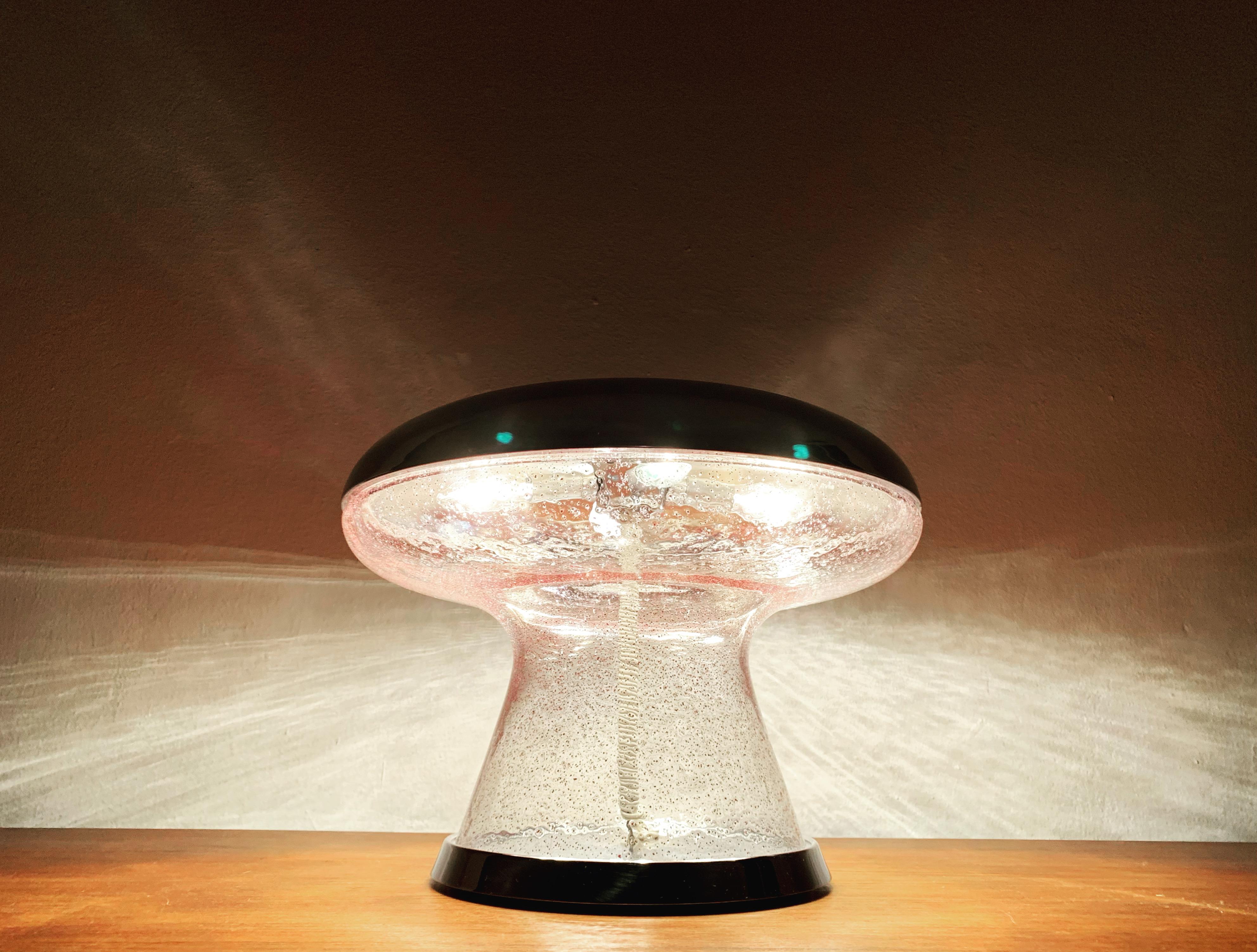 Mushroom Ice Glass Table Lamp For Sale 3