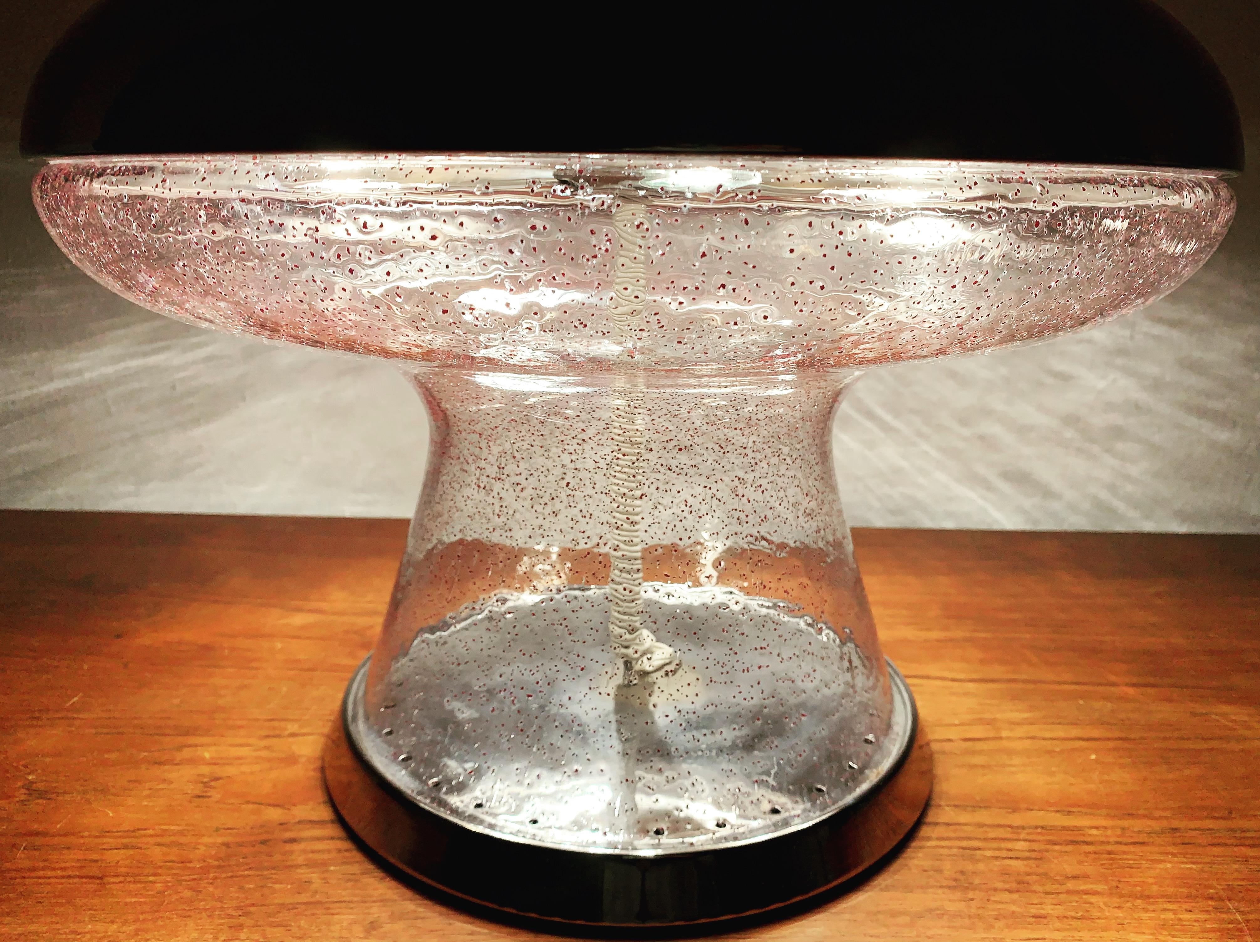 Mushroom Ice Glass Table Lamp For Sale 4