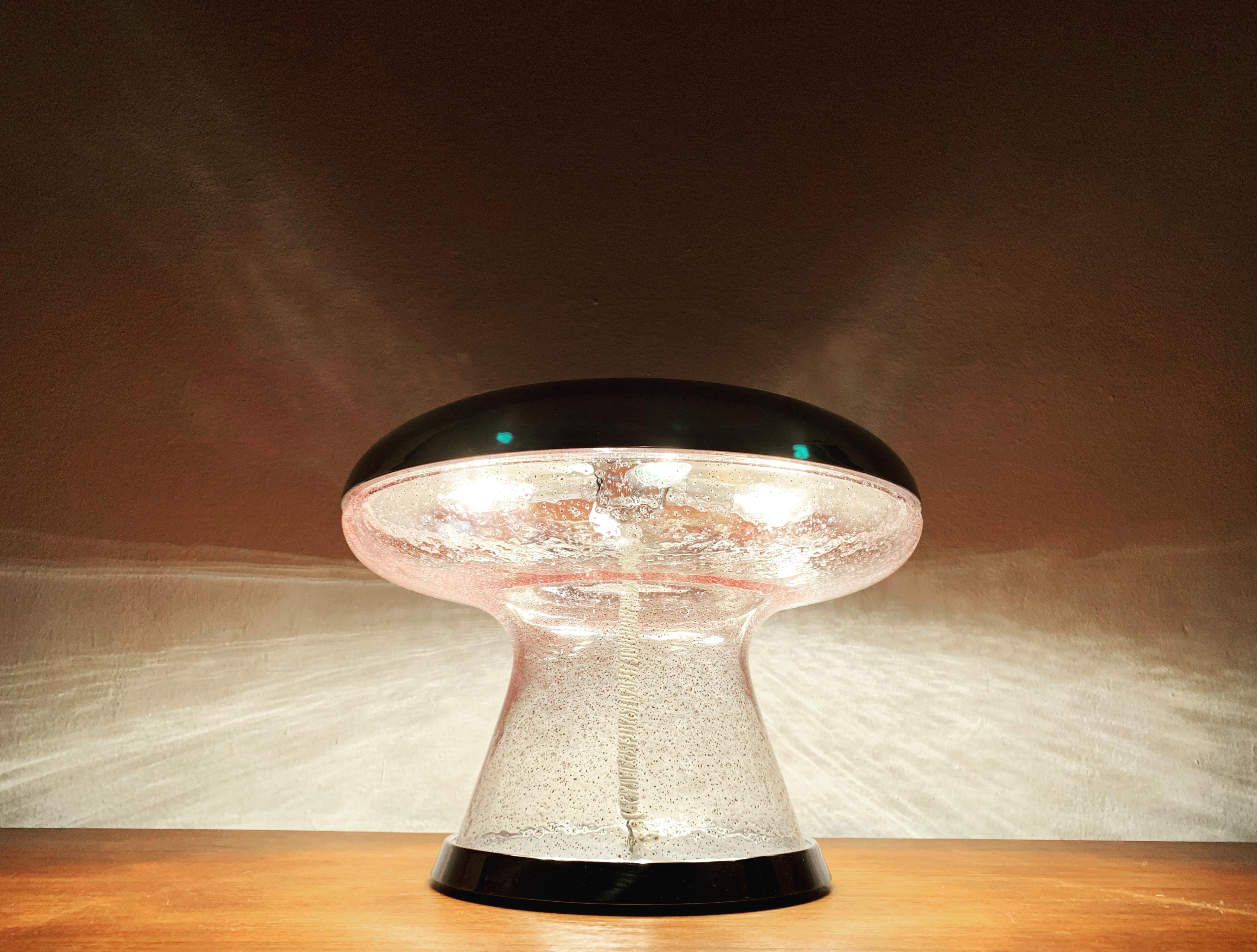 Mushroom Ice Glass Table Lamp For Sale 2