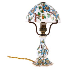 Mushroom Lamp, Earthenware from Desvres, Gabriel Fourmaintraux, Periode Art Deco