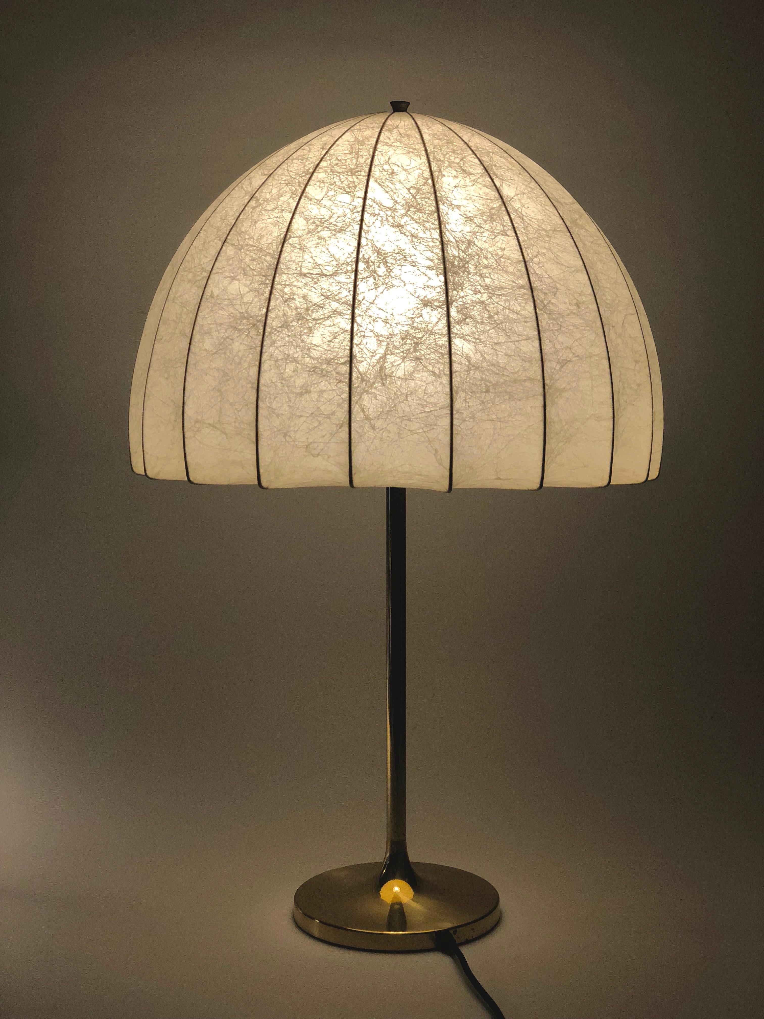 Brass Mushroom Lamp from the 1970s, Made in Austria For Sale