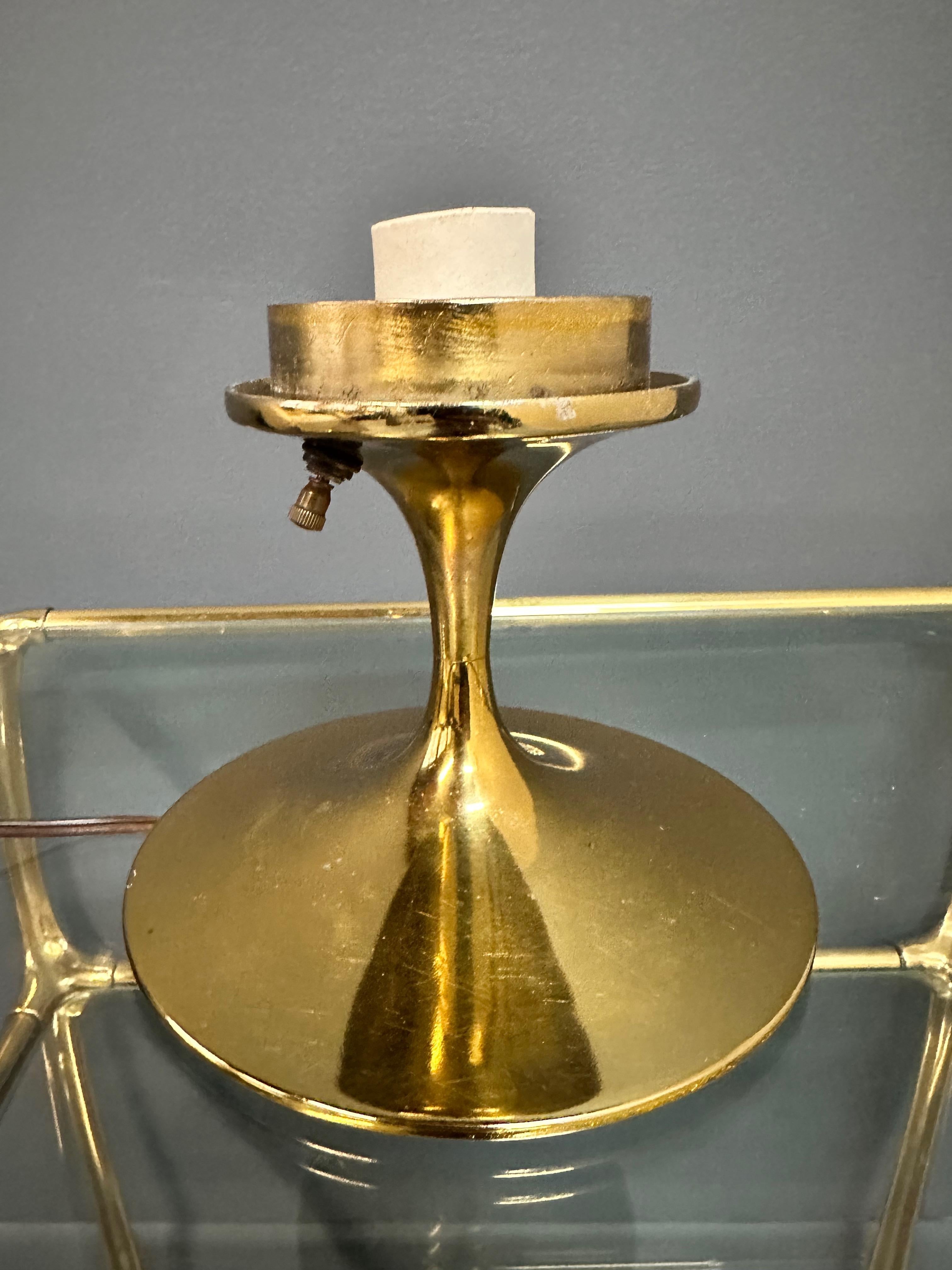 Mid-Century Modern Mushroom Lamp in Brass by Laurel Lamp Company For Sale
