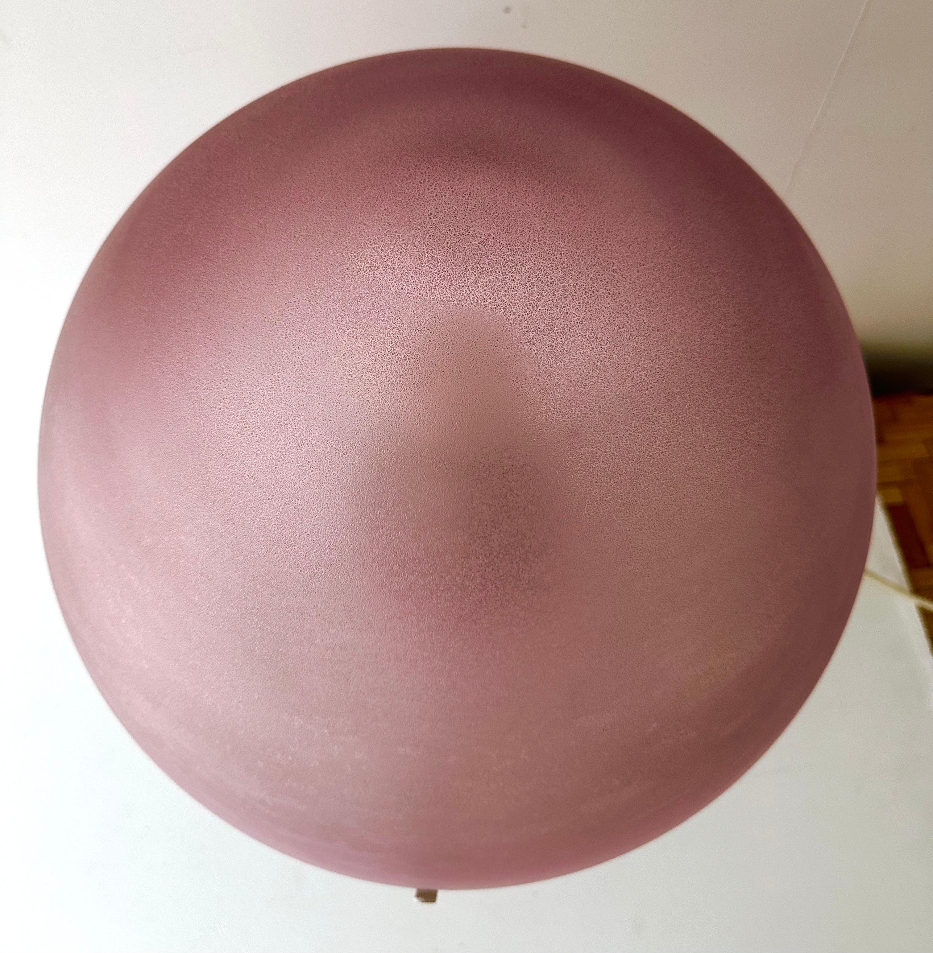 Mushroom Lamp Pink Murano Glass by Cenedese, Italy, 1970s 6