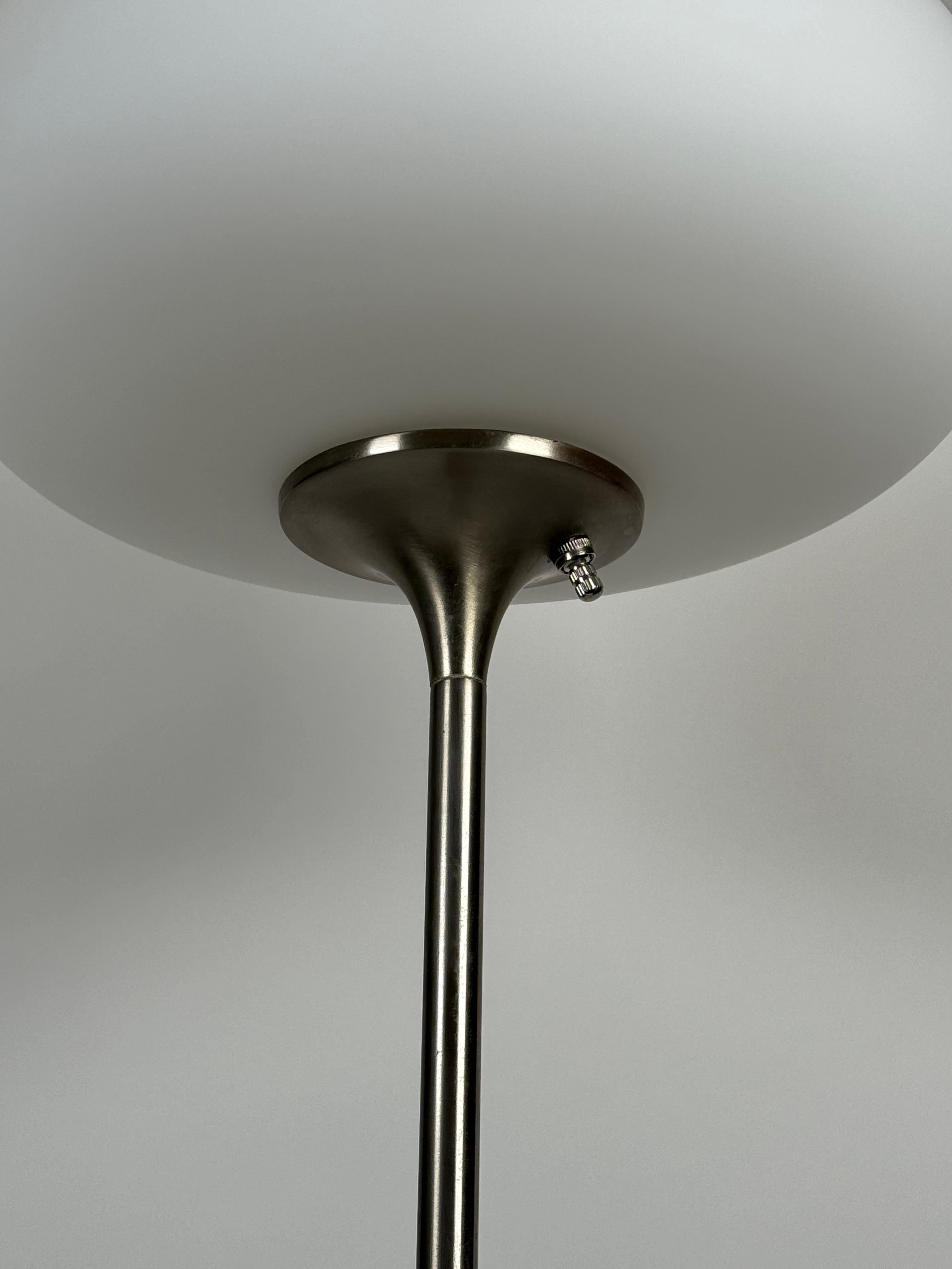 American Mushroom Laurel Floor Lamp in Brushed Chrome