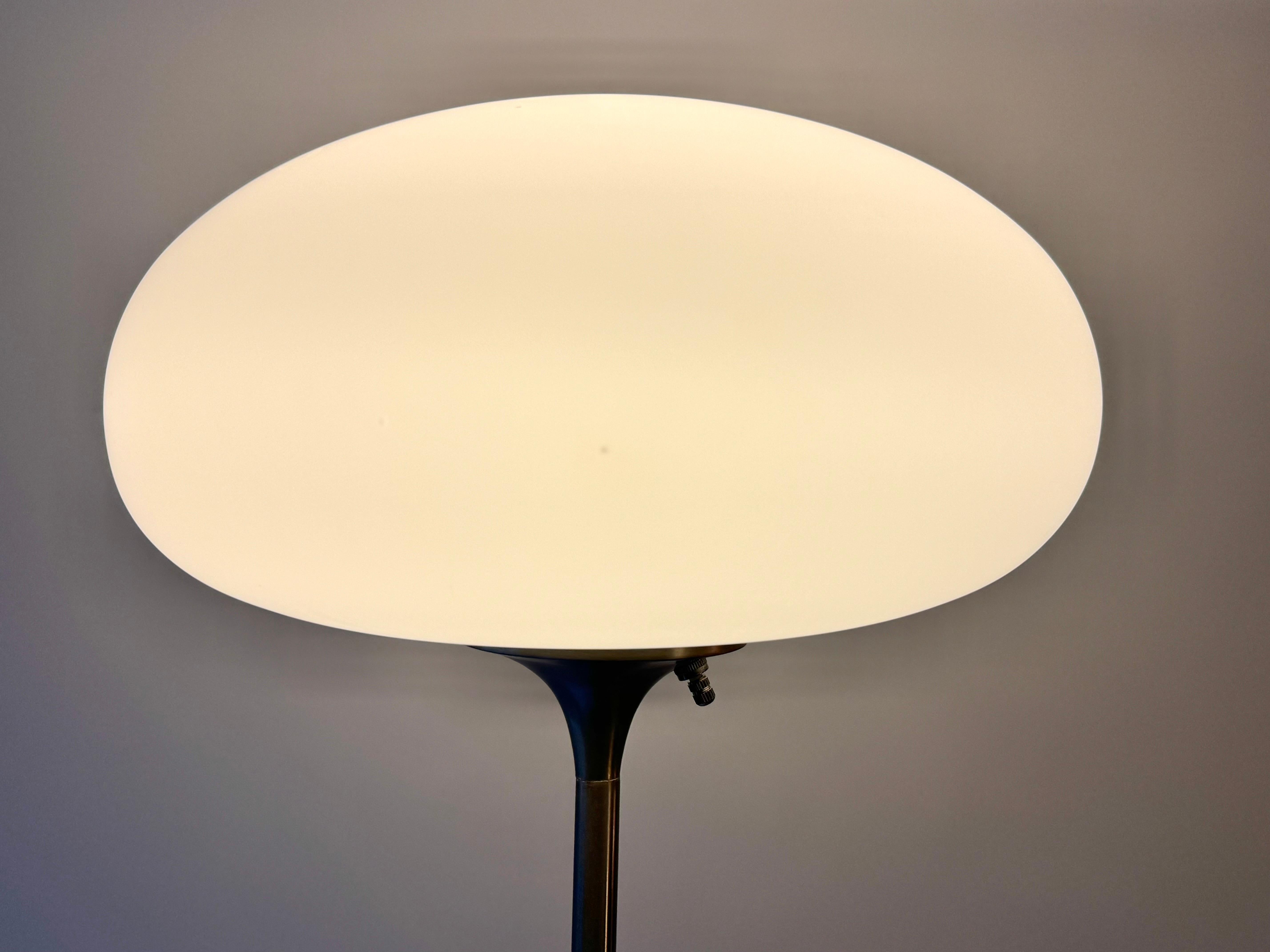Mid-20th Century Mushroom Laurel Floor Lamp in Brushed Chrome