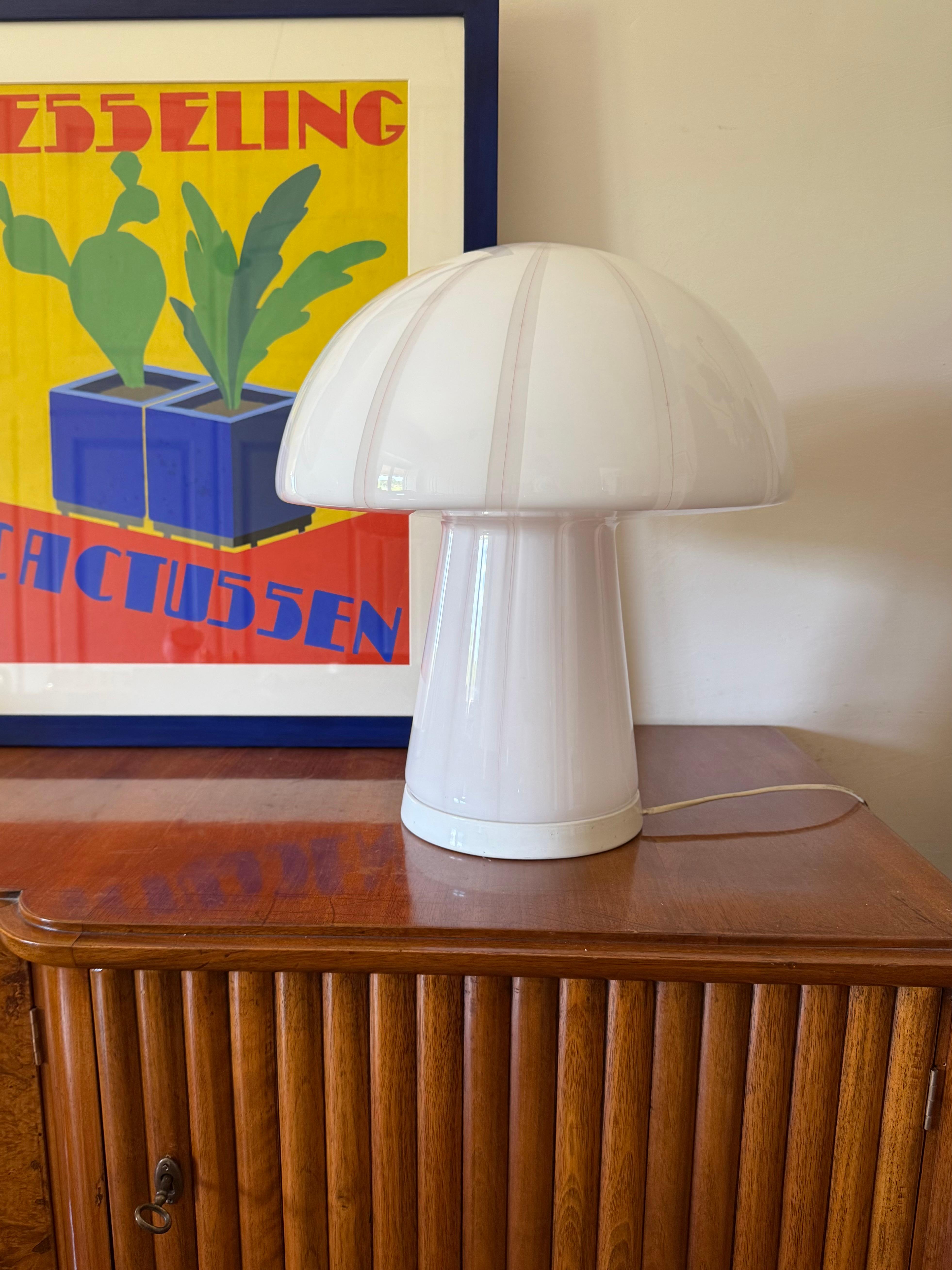 Lampe de table en verre de Murano

Italie, années 1970

45 cm H - 37 cm diam.

État : excellent, comme neuf.