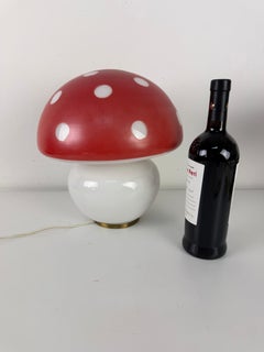 "Mushroom" Murano Glass Table Lamp with a brass base, 1970s