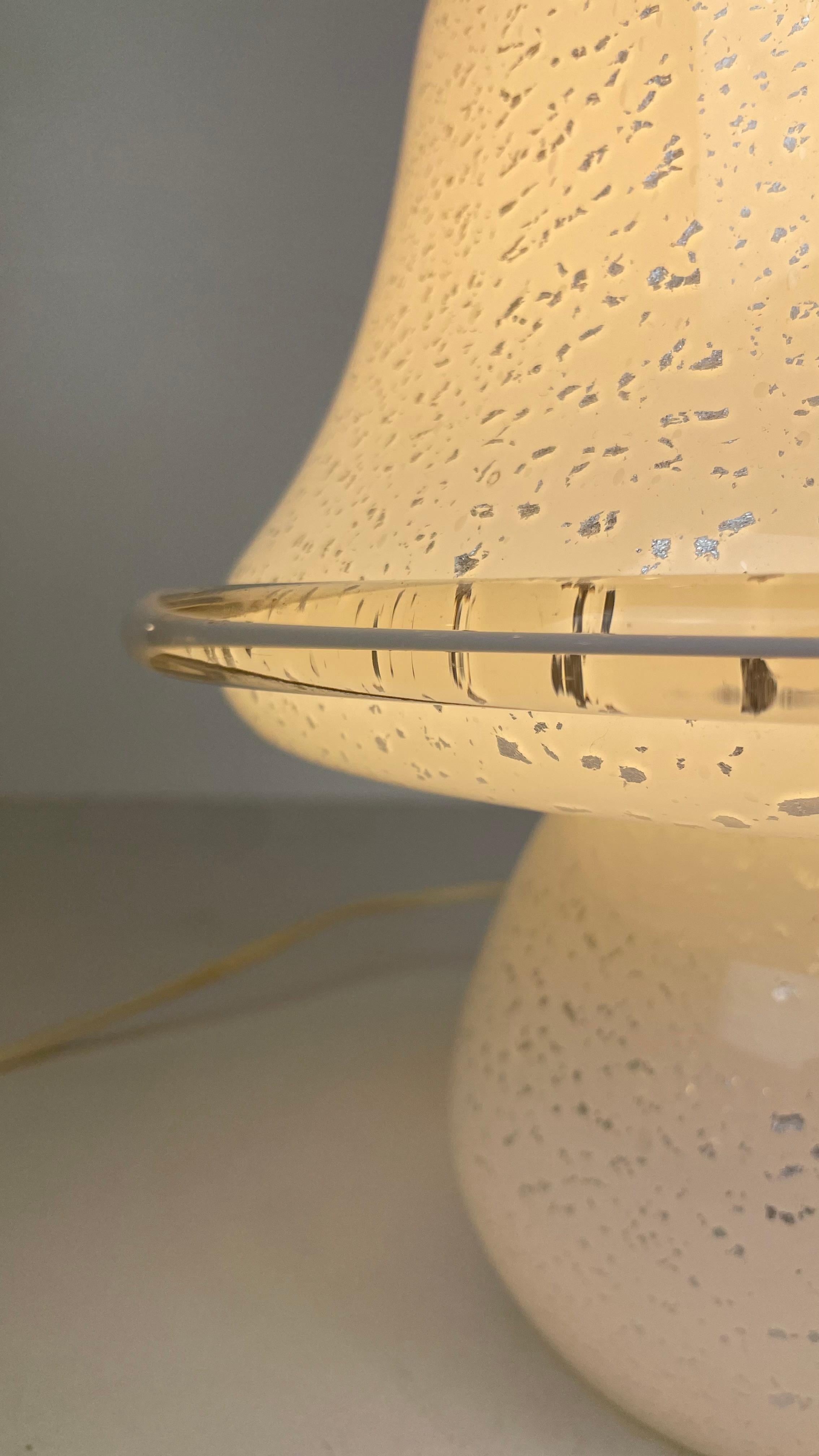 Late 20th Century Mushroom Murano Table Lamp, 1980s For Sale