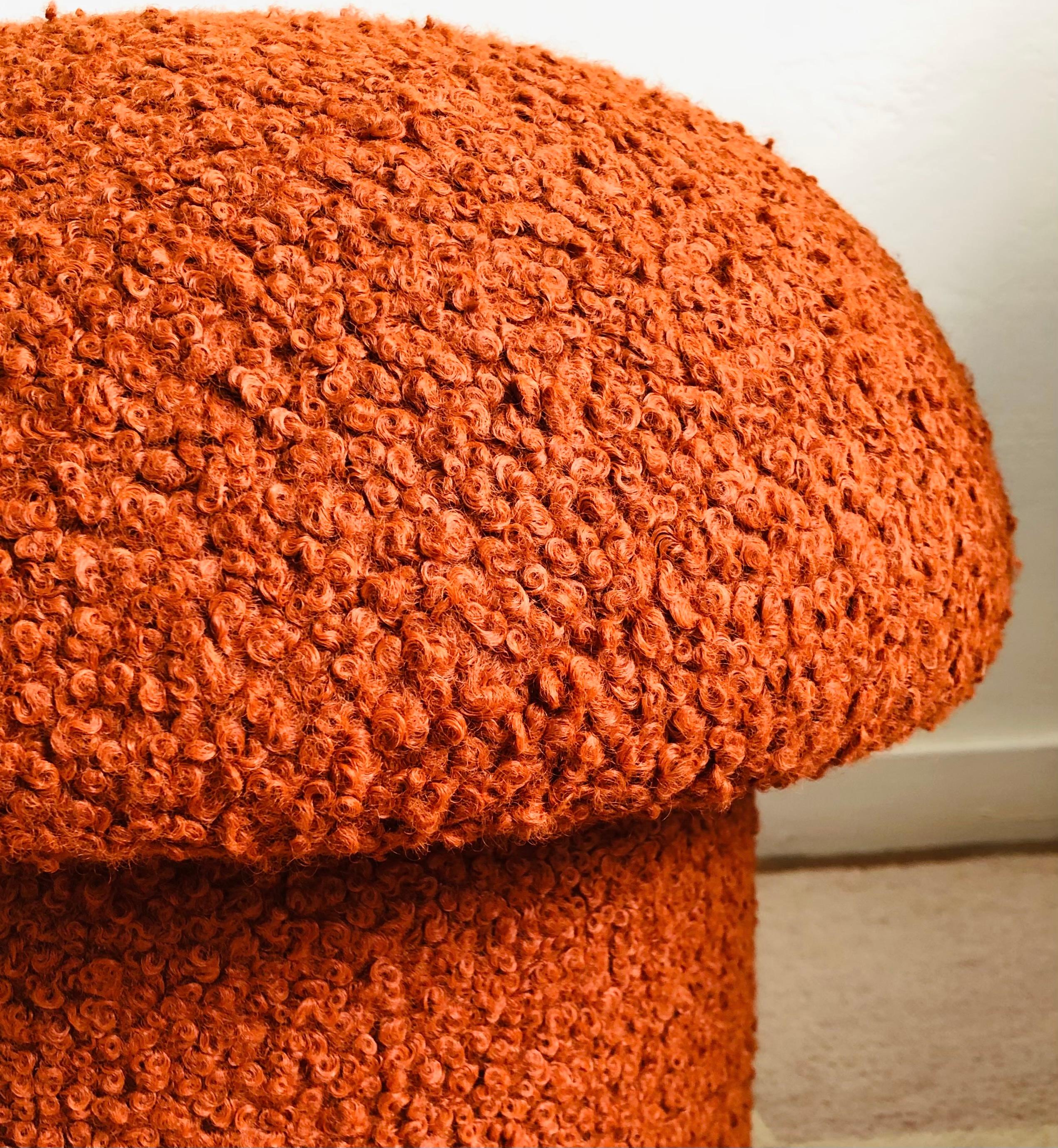 Tessuto Ottomana Fungo in Boucle Cannella in vendita