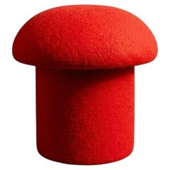 Mushroom Ottoman in Goji Wool