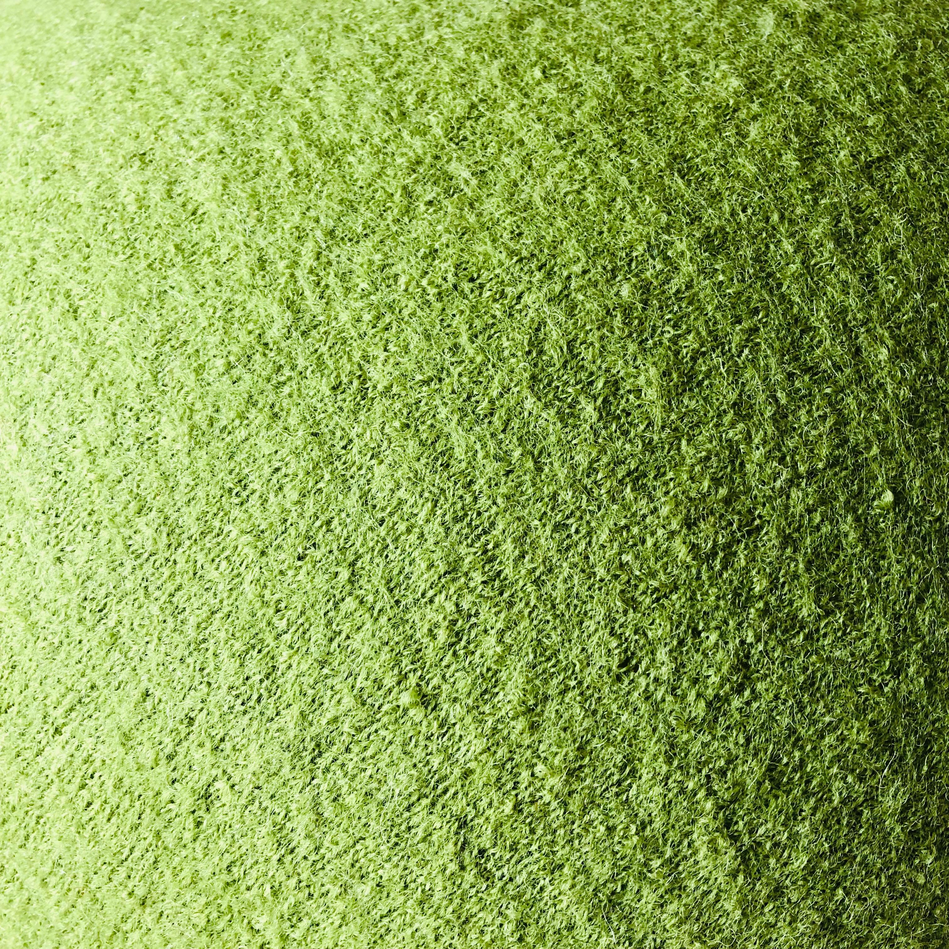 Mushroom Ottoman in Kiwi Wool For Sale 4