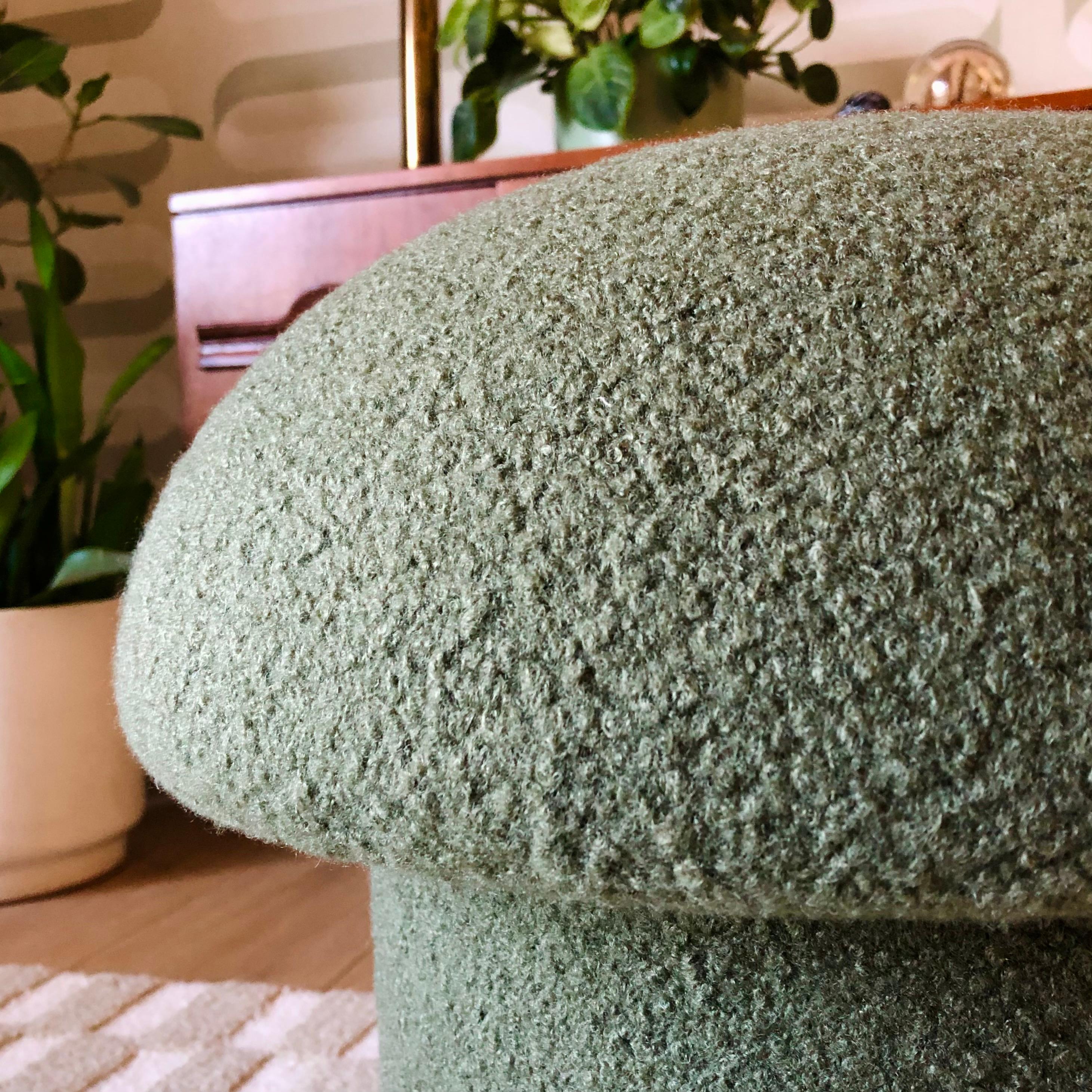 Américain Pouf champignon en boucle d'olivier en vente