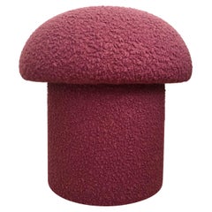 Pouf champignon en bouclette d'orchidée