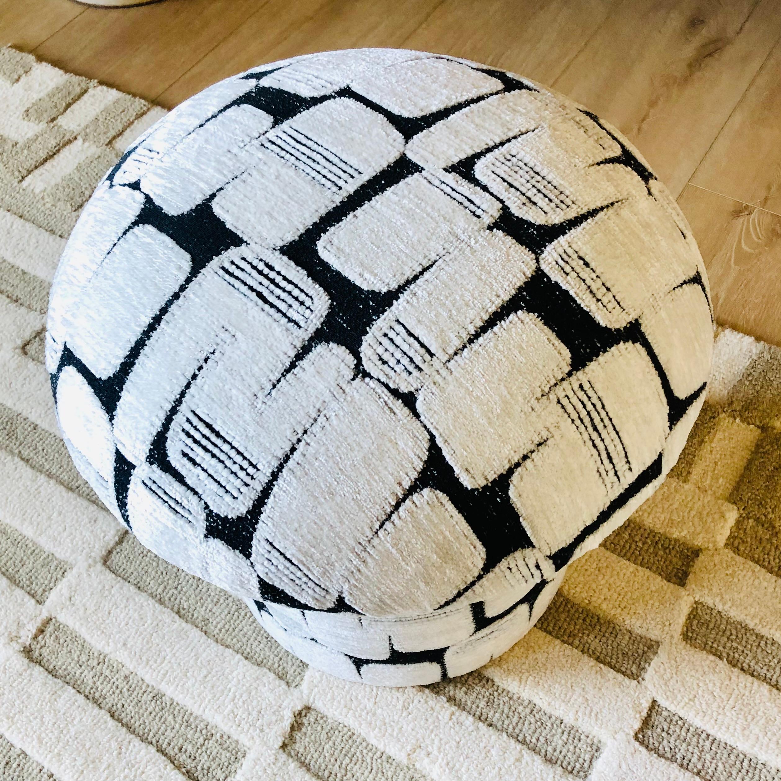 Mid-Century Modern Mushroom Ottoman in 