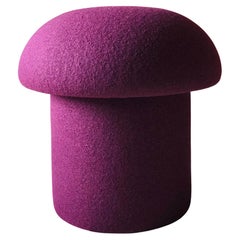Pouf Fungo in lana color prugna