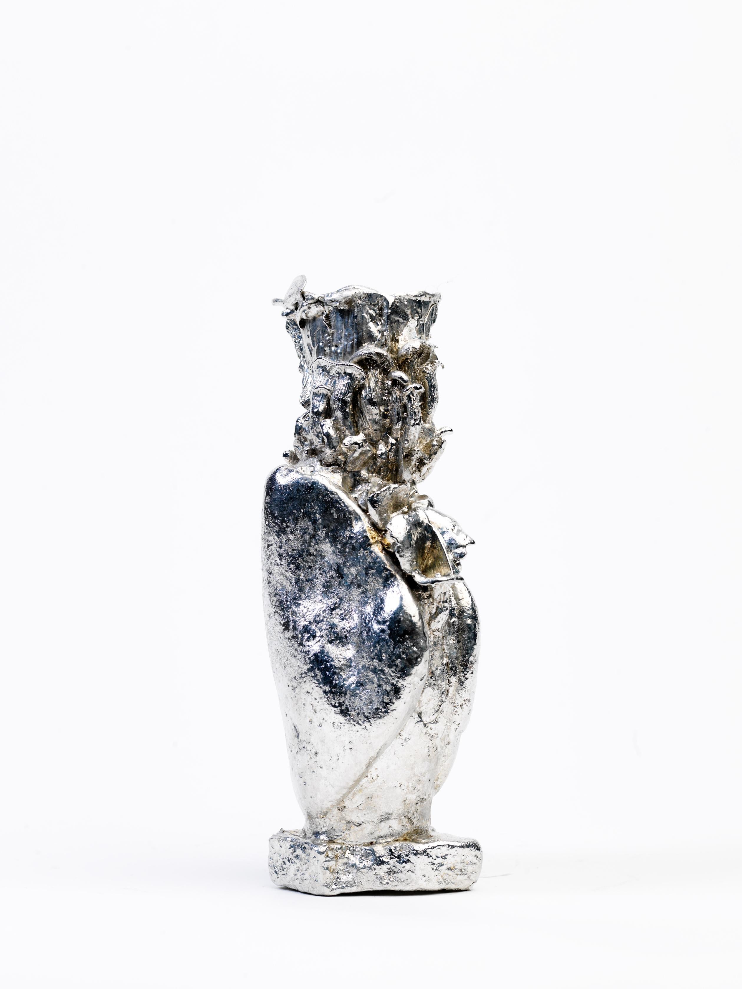 Moderno Vaso in peltro a forma di fungo di Kajsa Willner in vendita