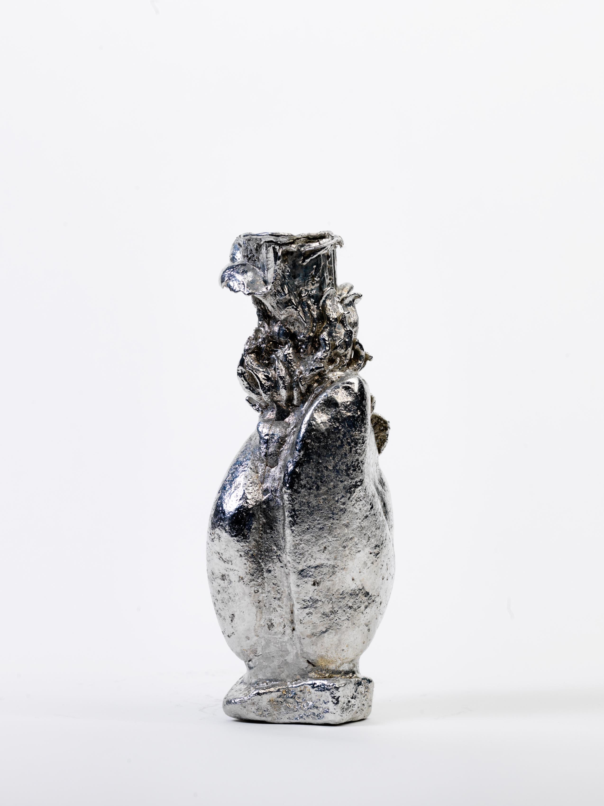 Swedish Mushroom Pewter Vase by Kajsa Willner For Sale