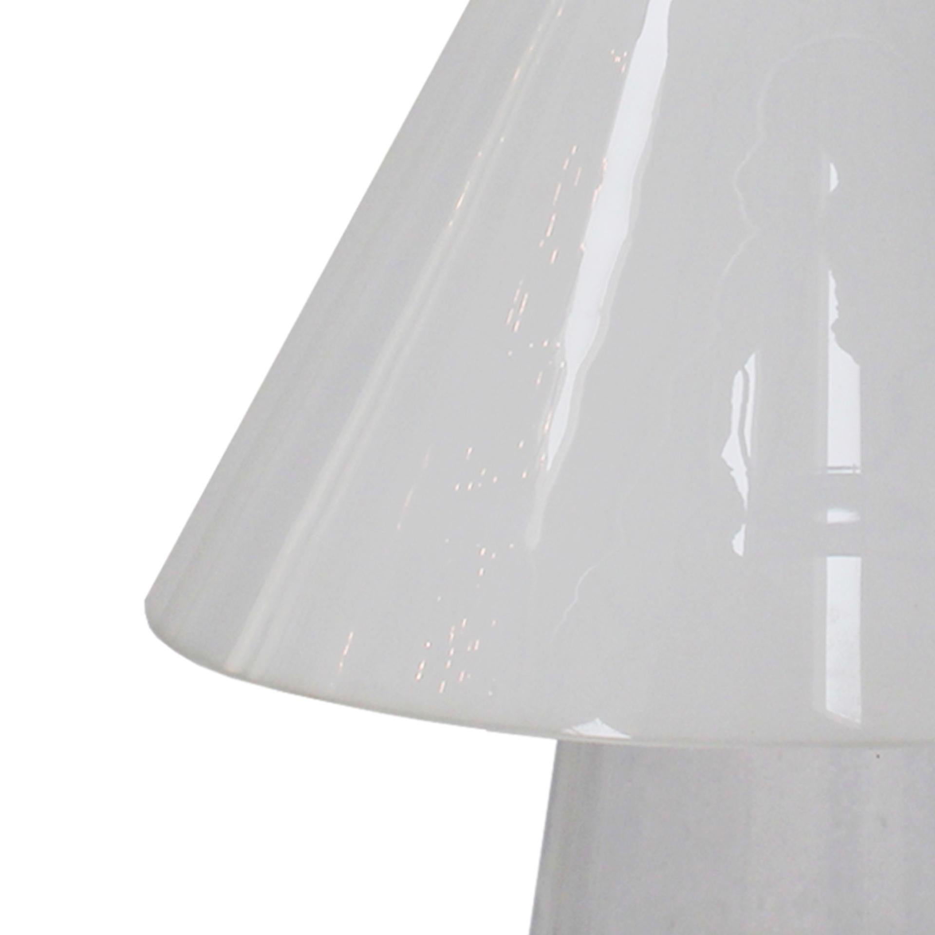 Lampada da tavolo a forma di fungo in vetro bianco e trasparente disegnata da Mauro Marzollo in vendita 2